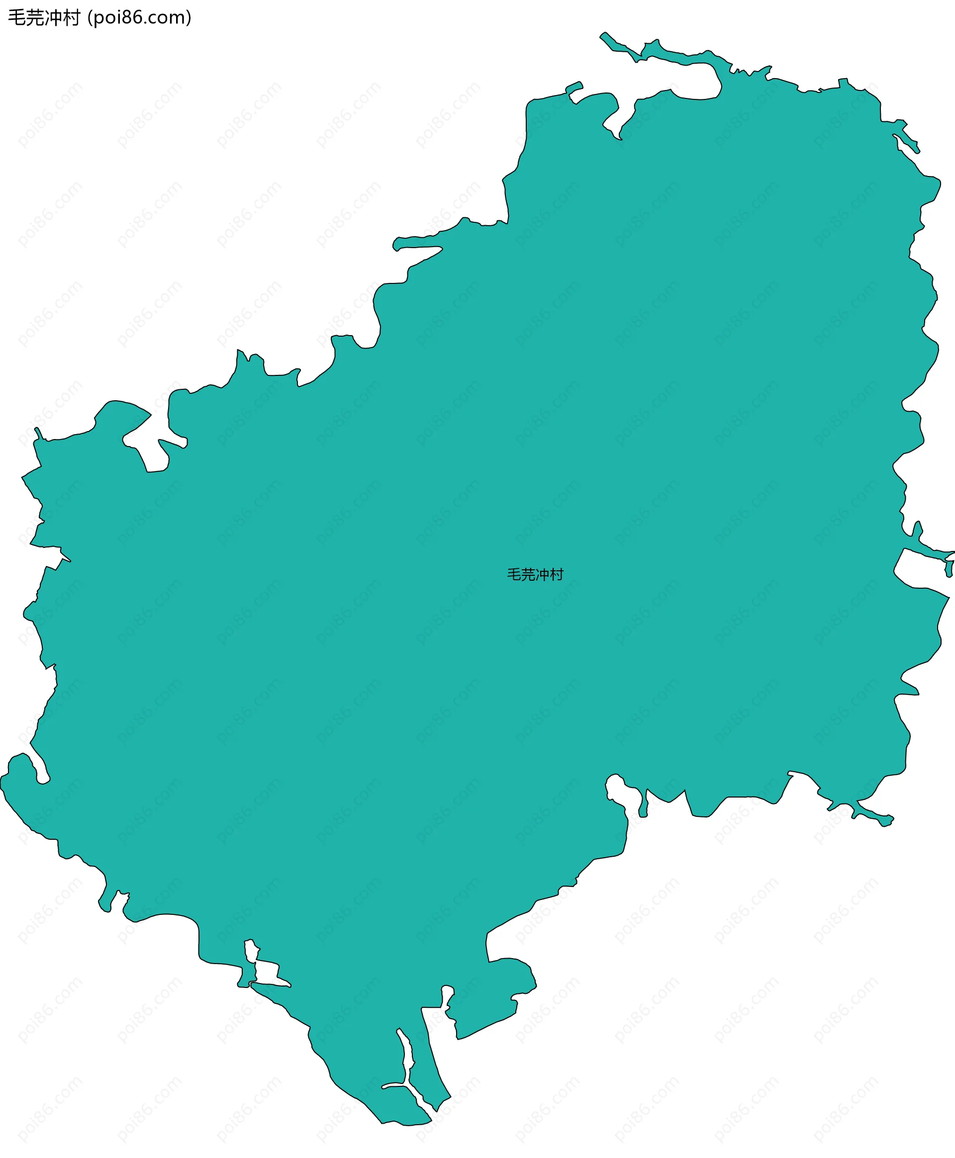 毛芫冲村边界地图