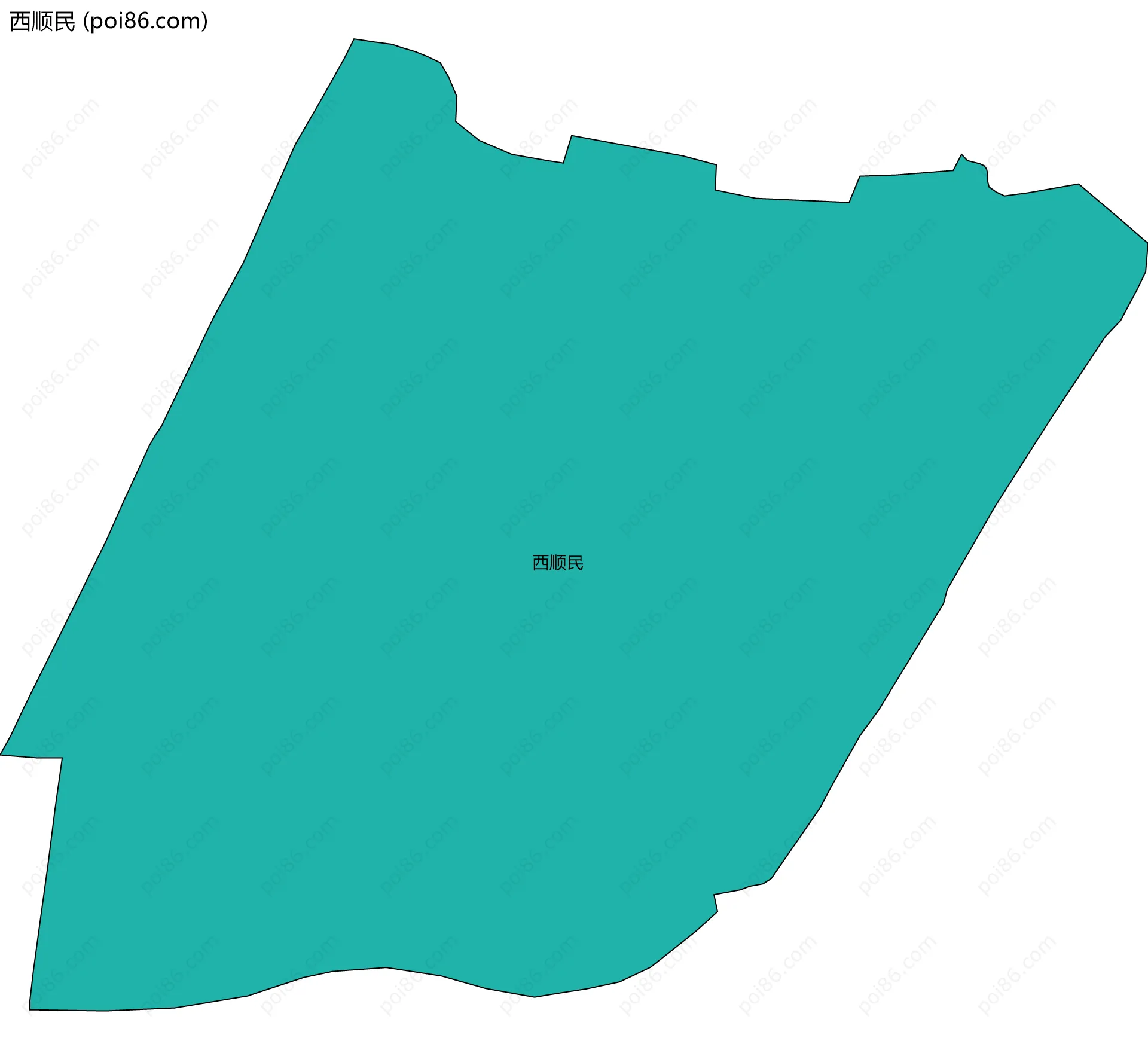 西顺民边界地图