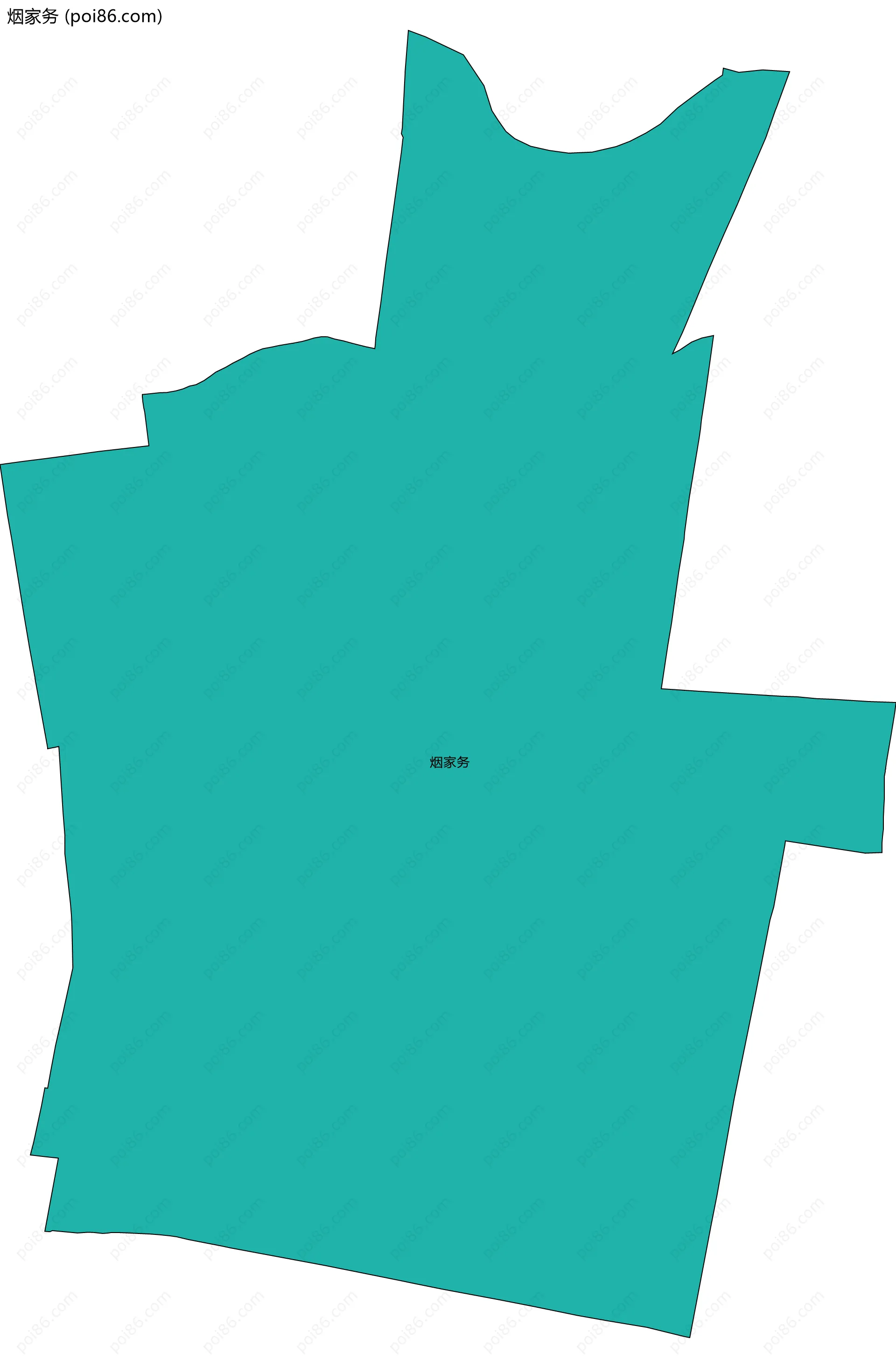 烟家务边界地图