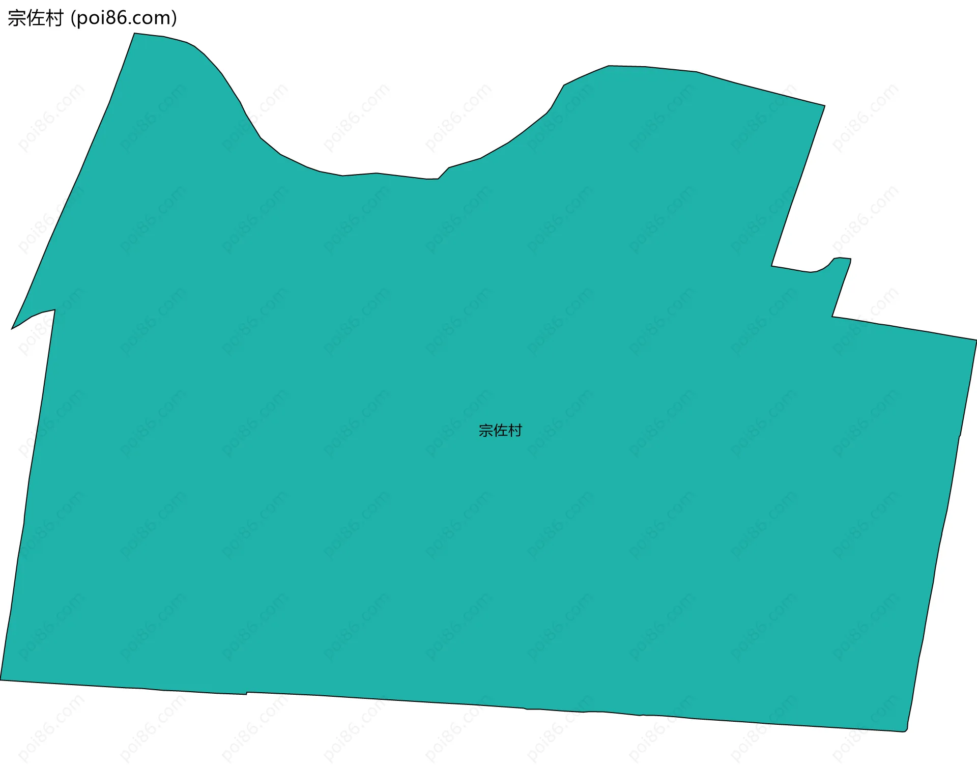 宗佐村边界地图