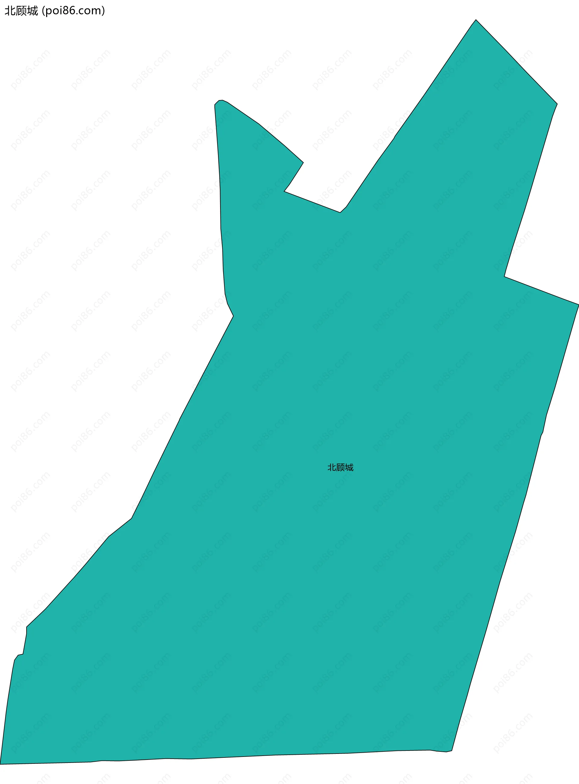 北顾城边界地图