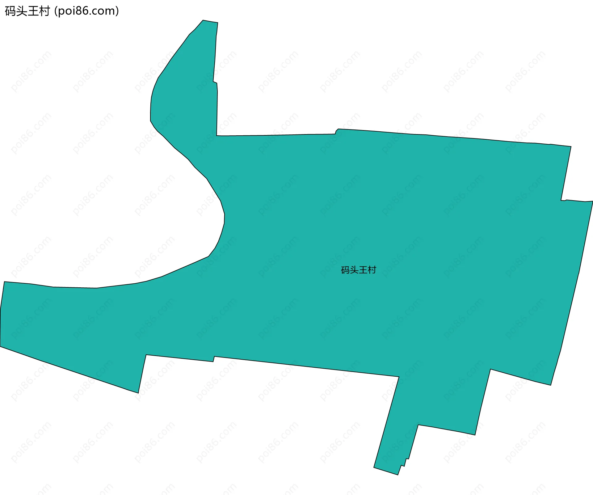 码头王村边界地图