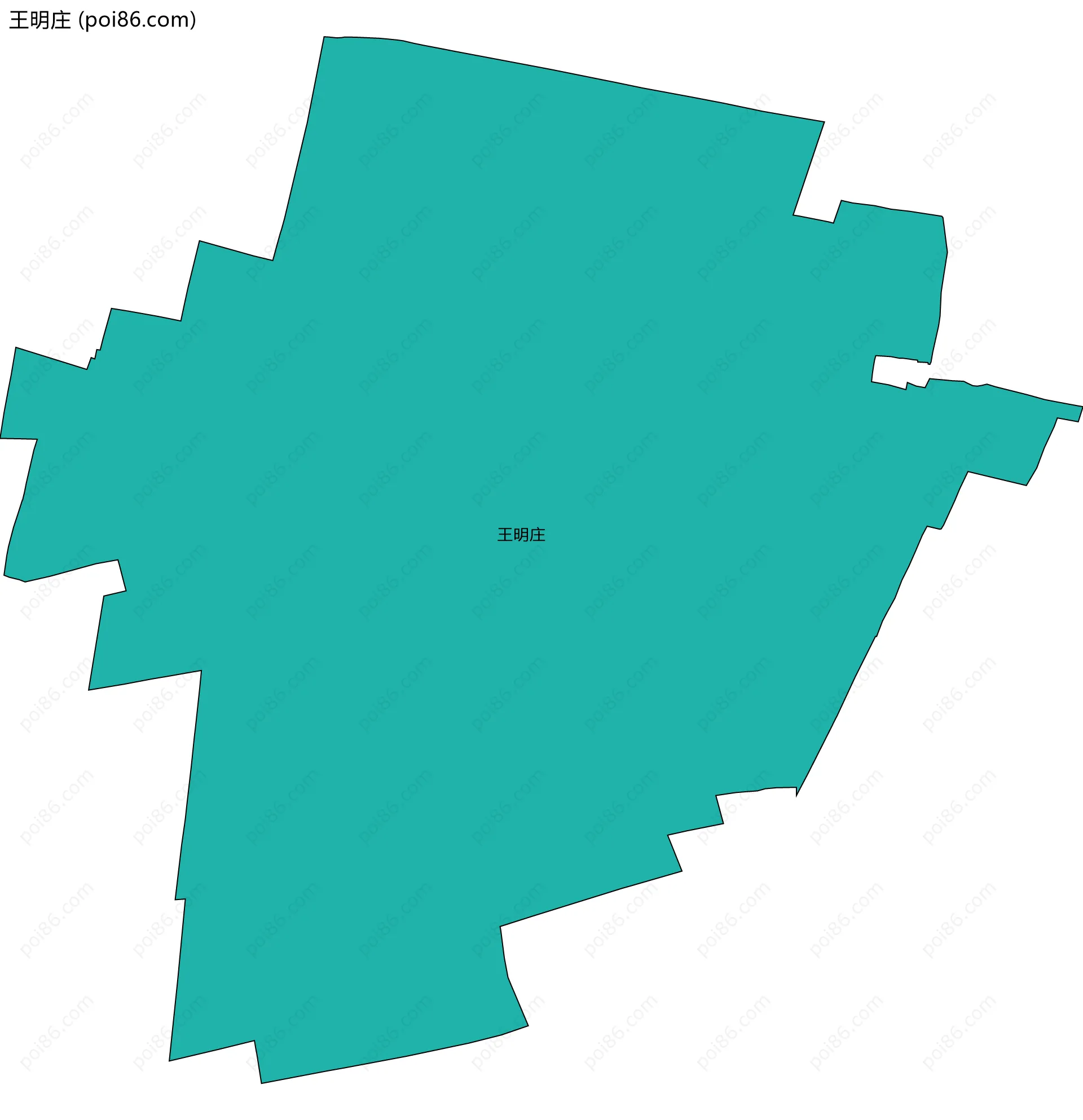 王明庄边界地图