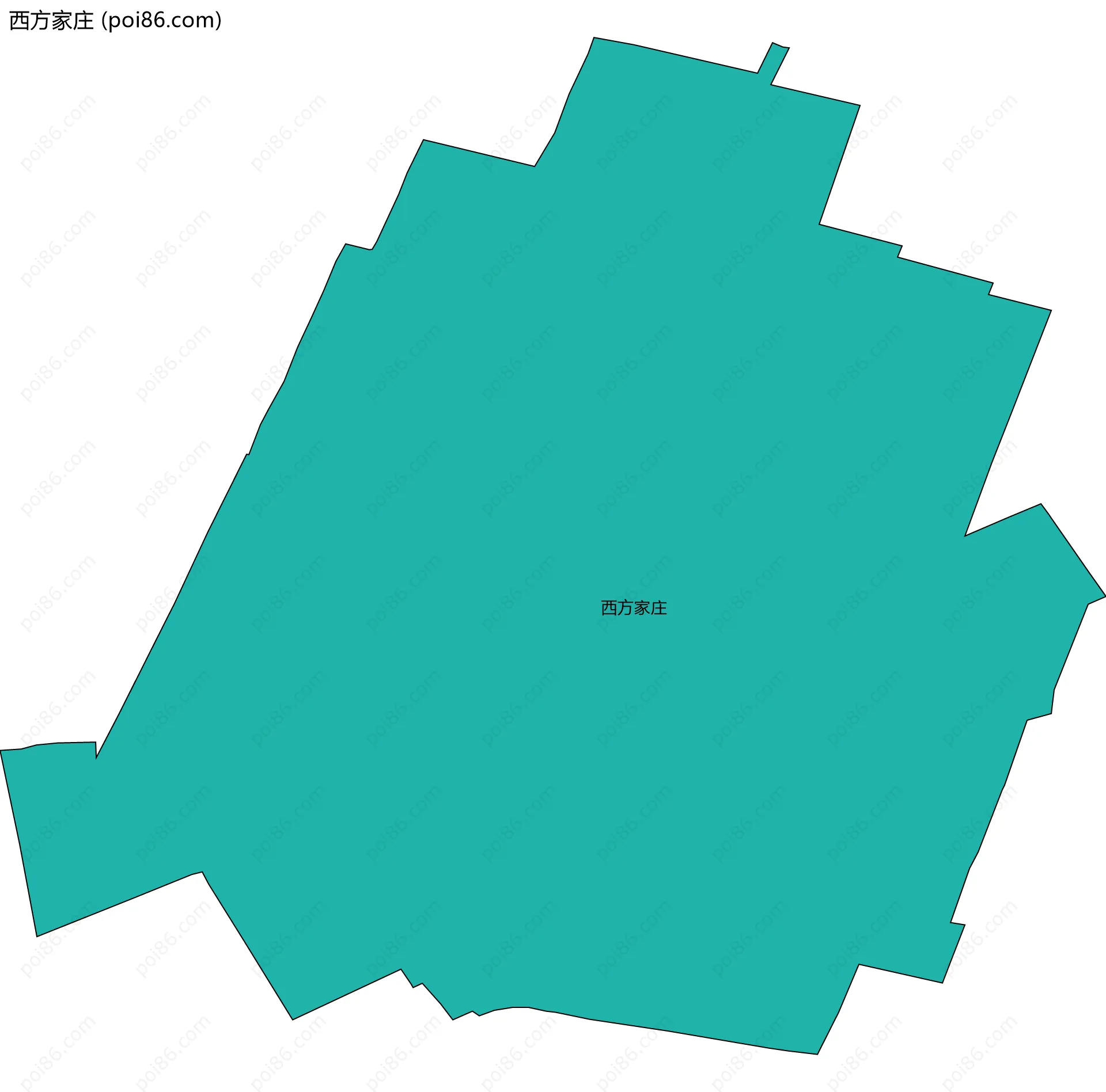 西方家庄边界地图