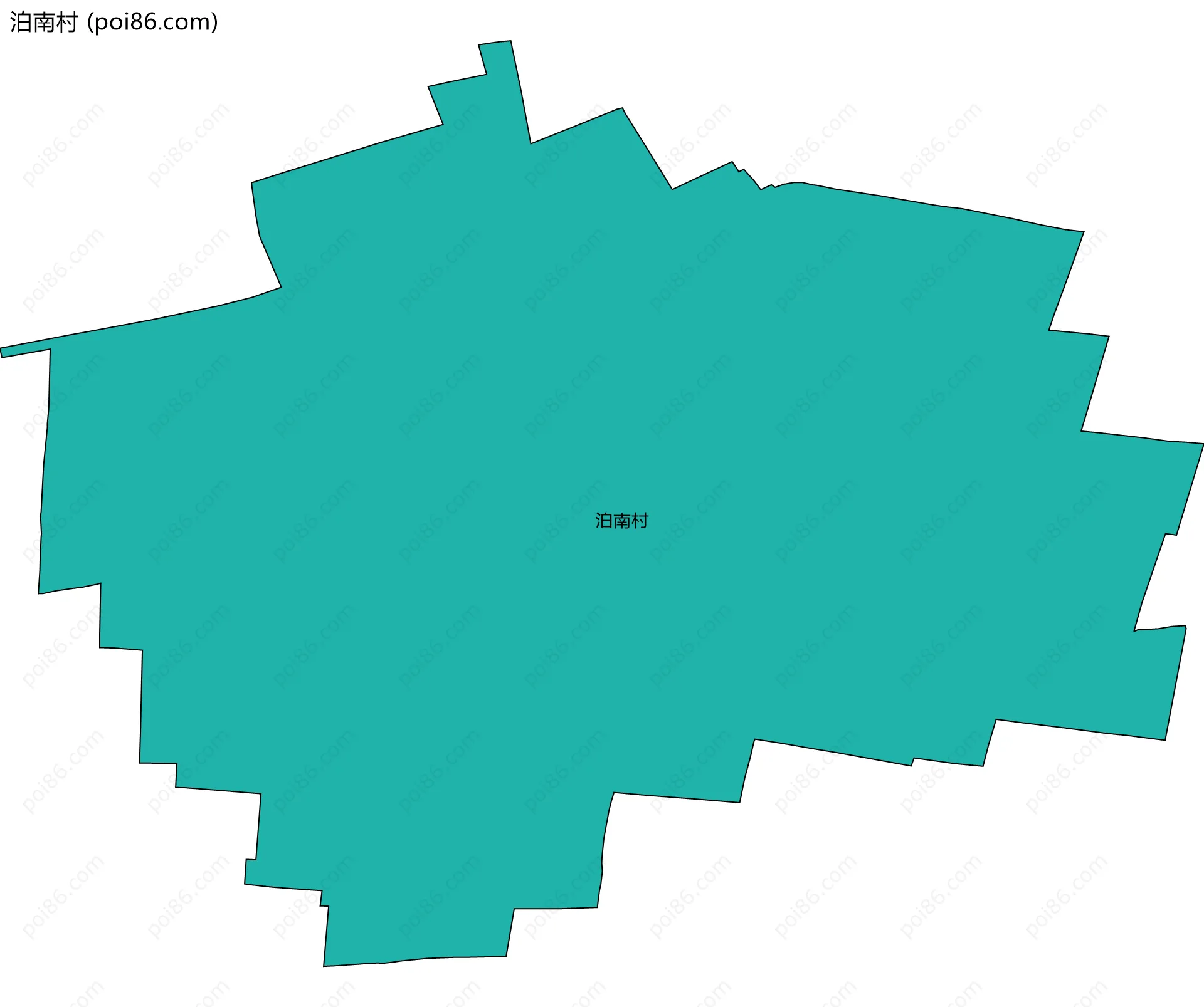 泊南村边界地图