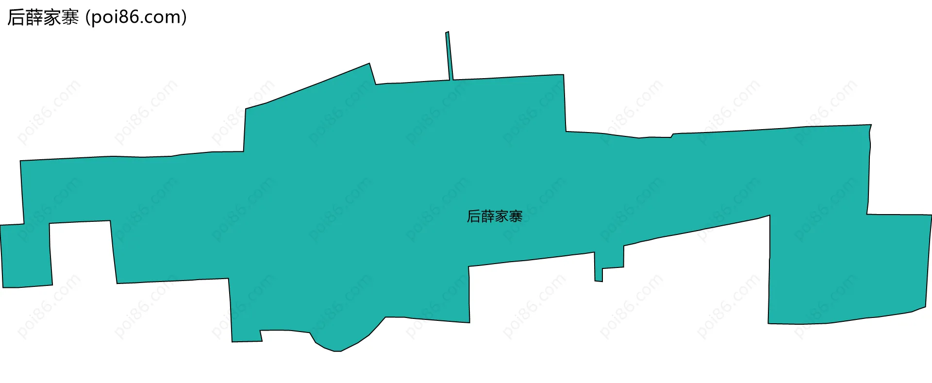 后薛家寨边界地图