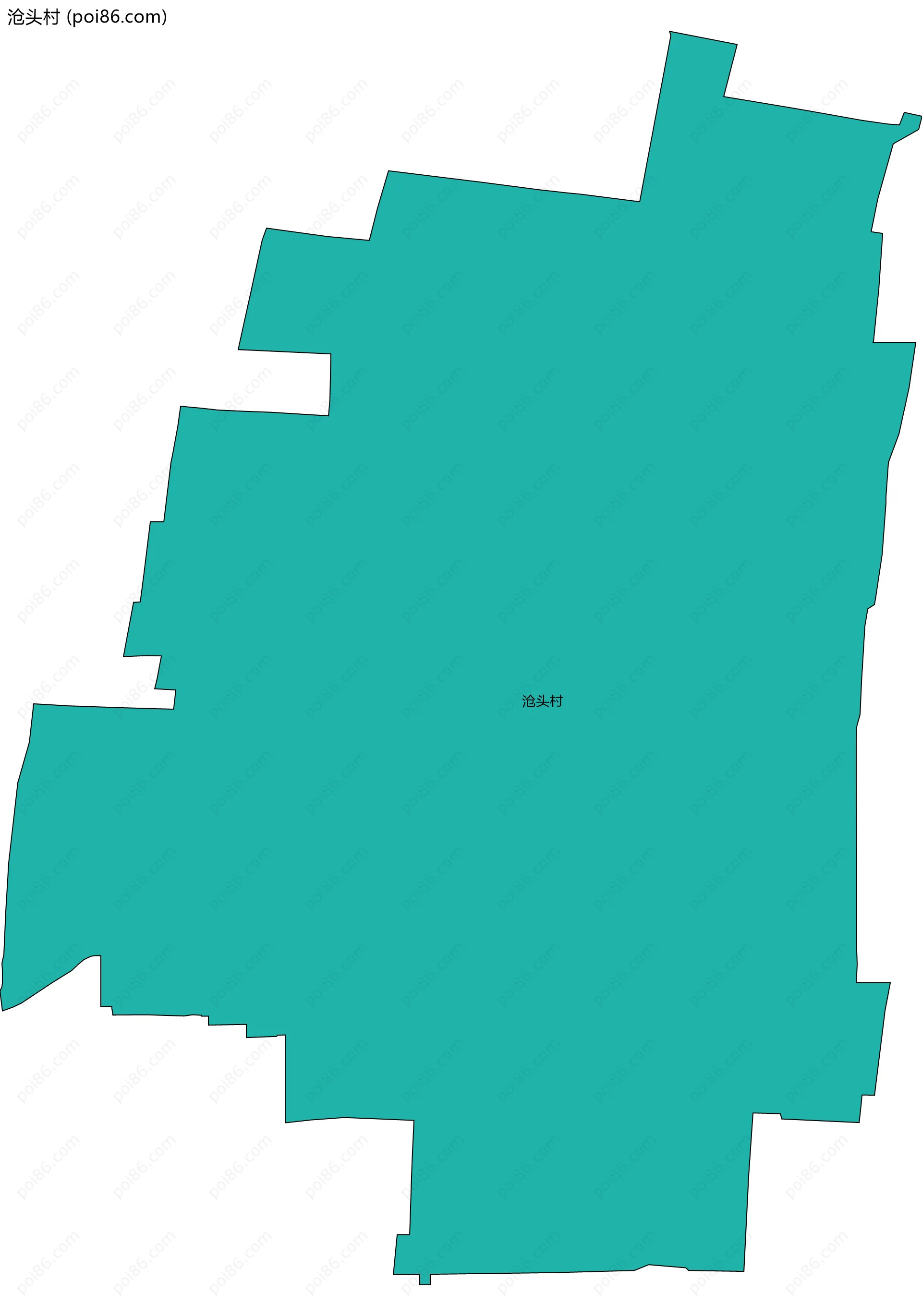 沧头村边界地图