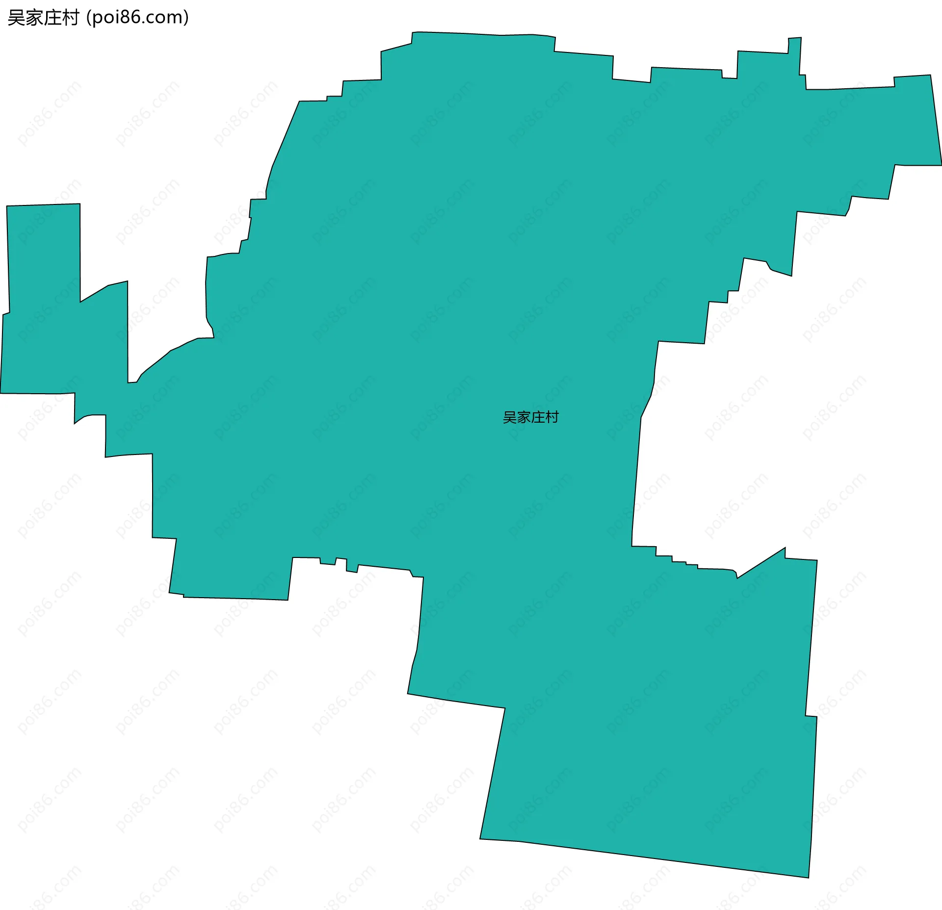 吴家庄村边界地图