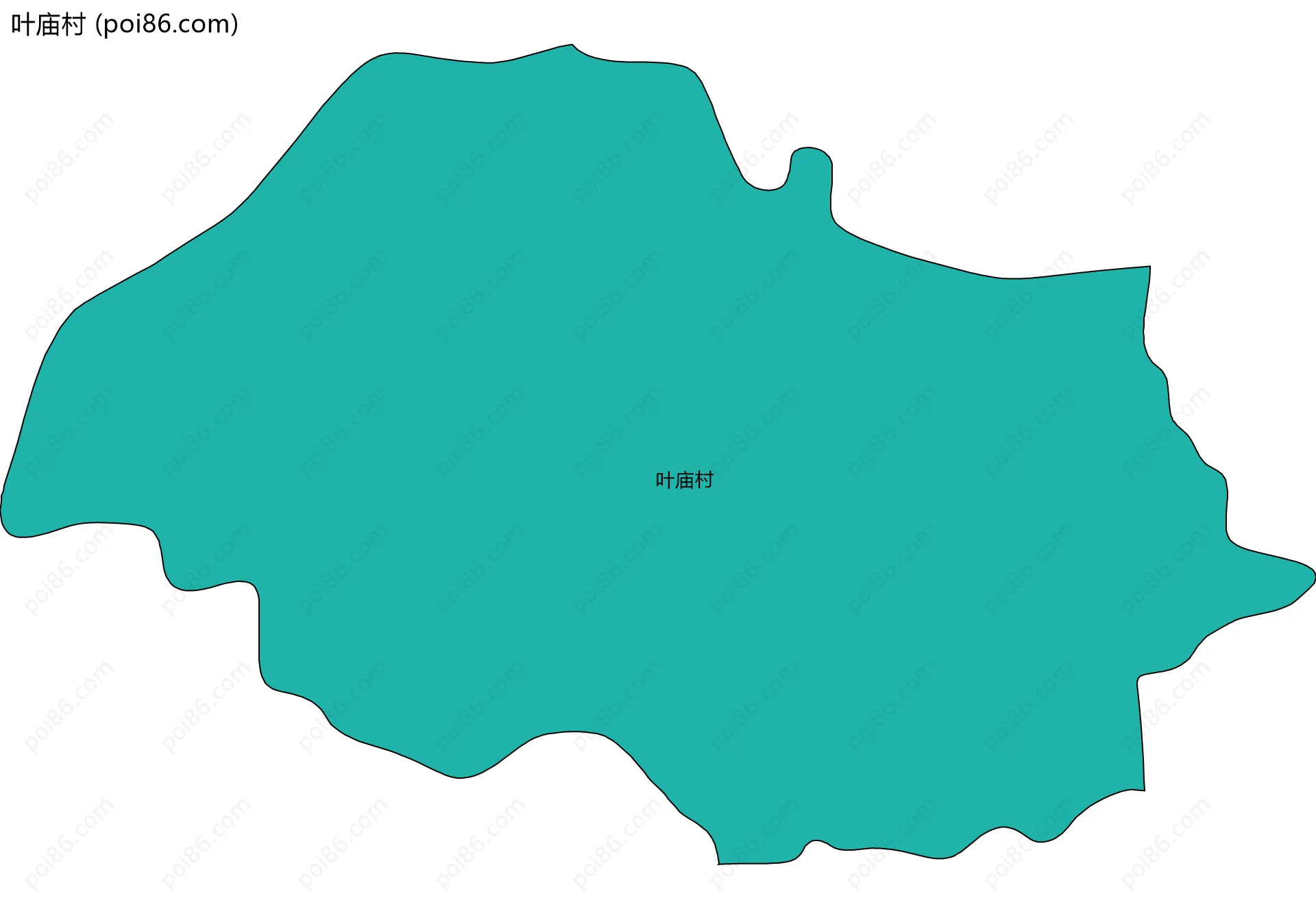 叶庙村边界地图