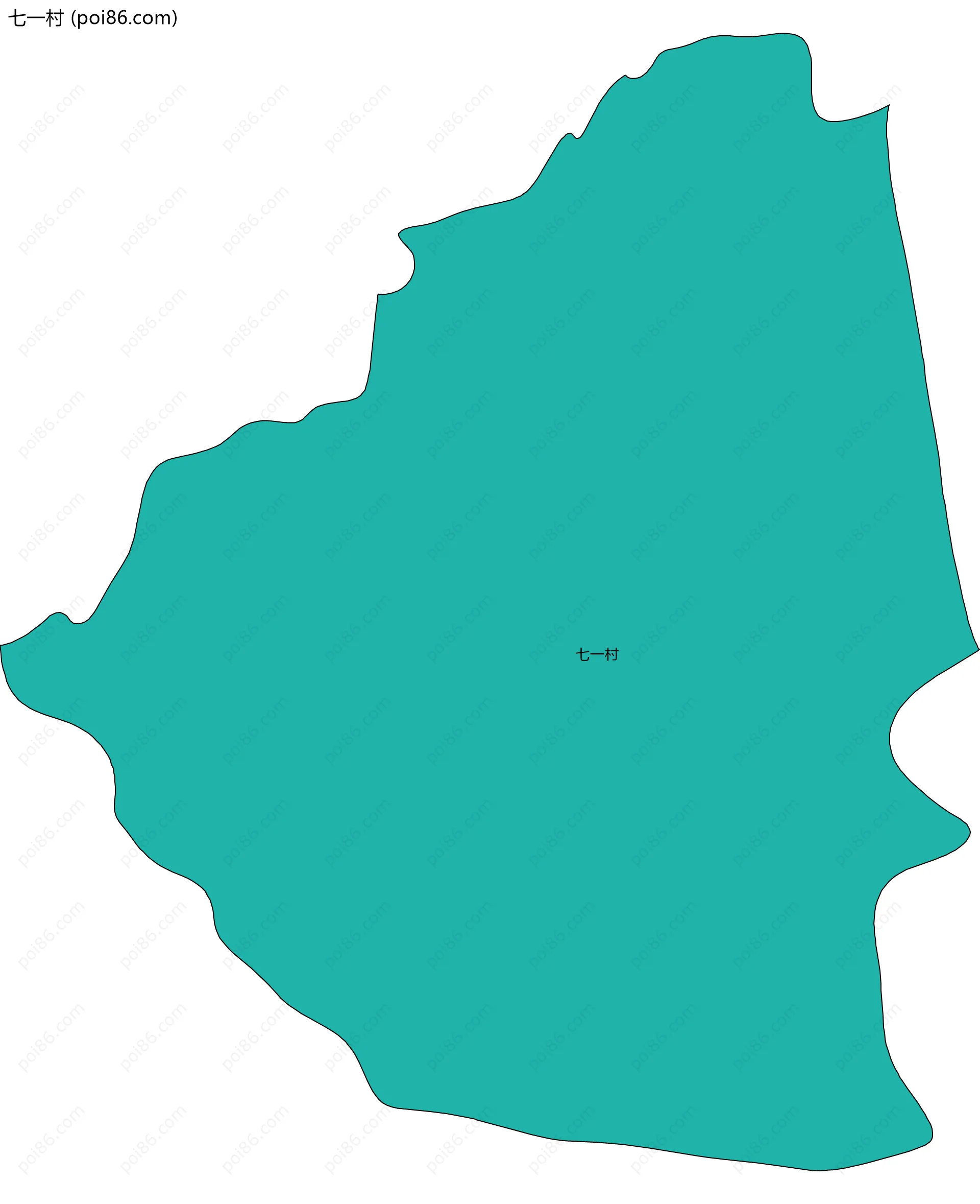 七一村边界地图