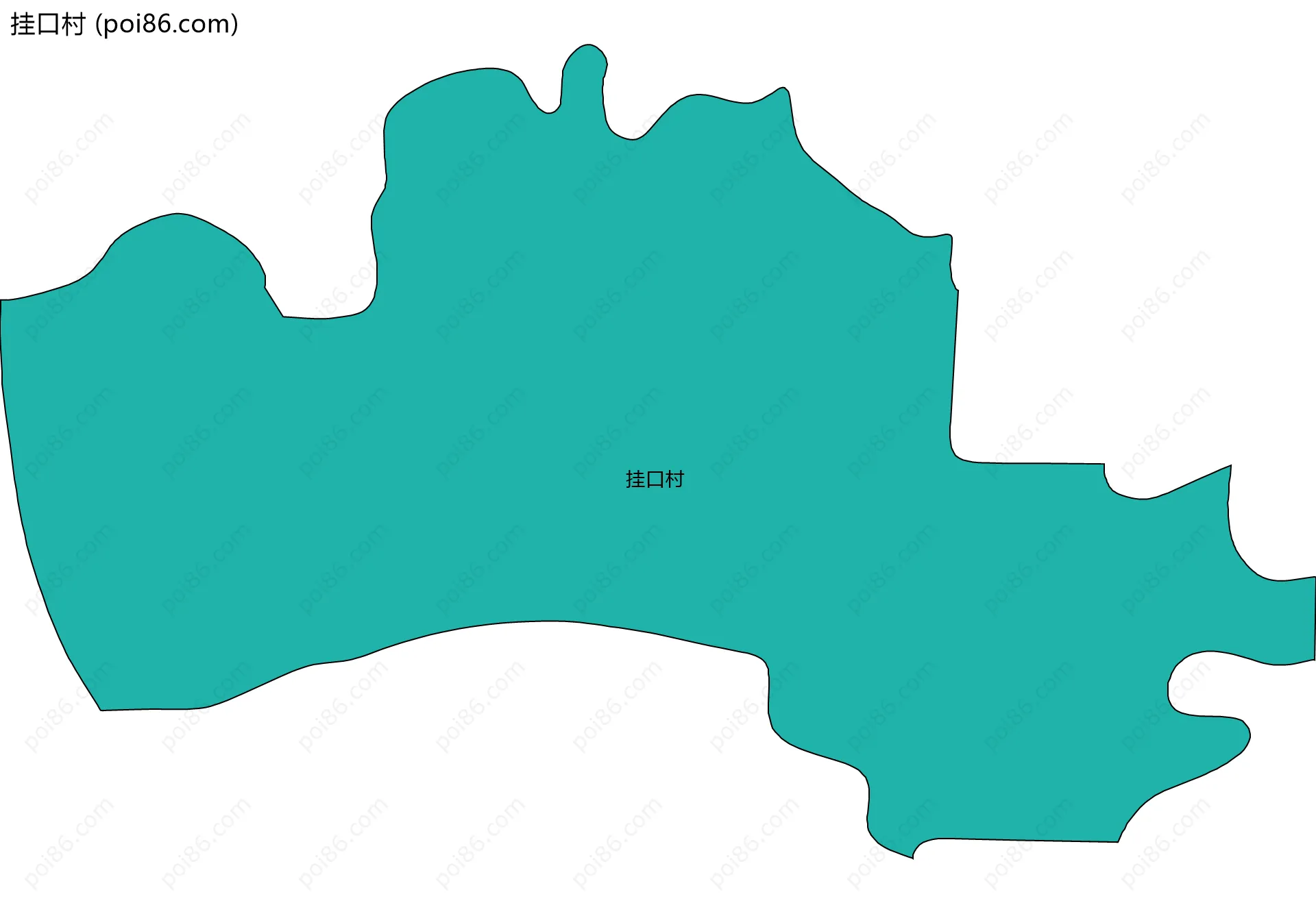 挂口村边界地图