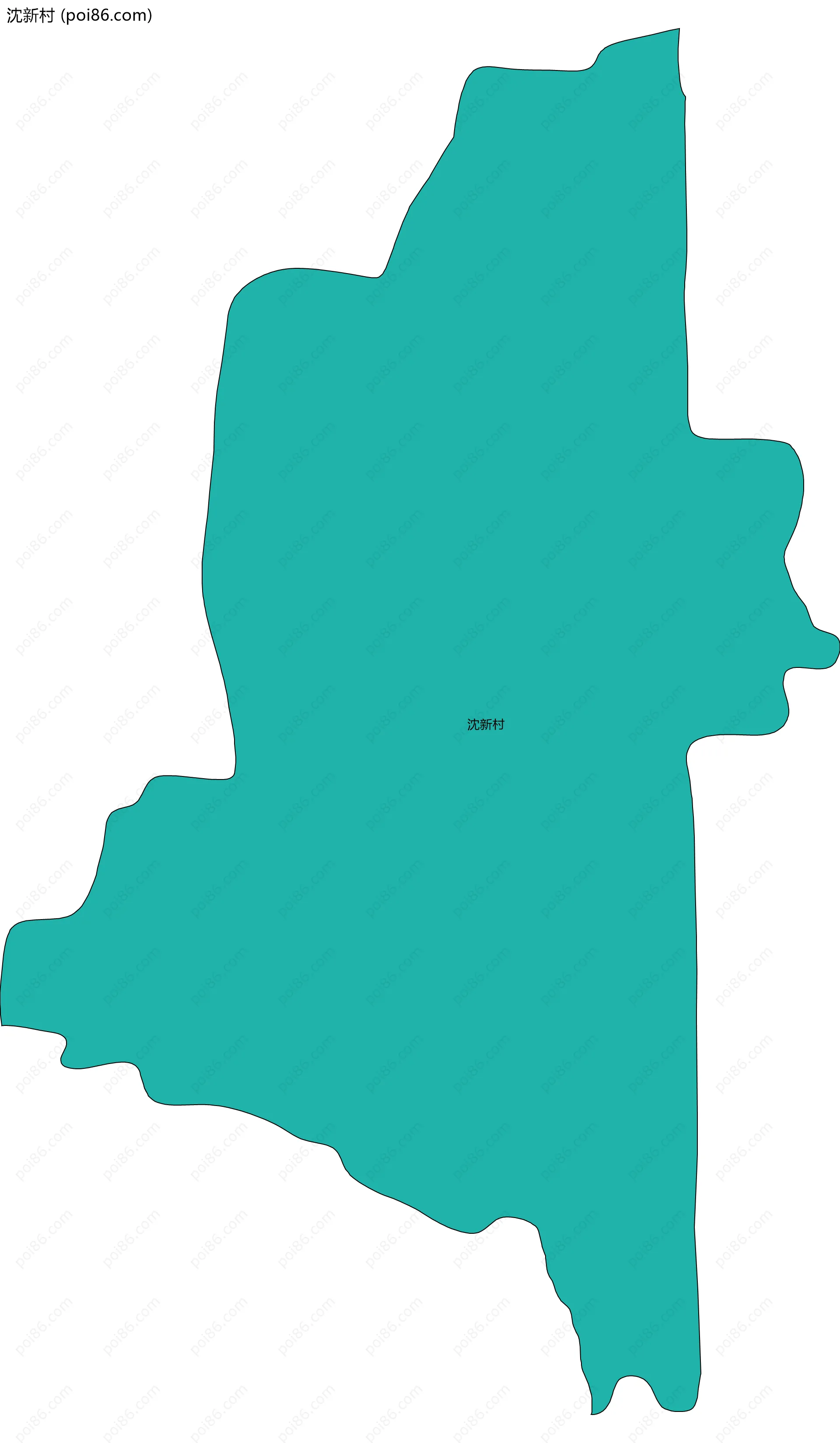 沈新村边界地图