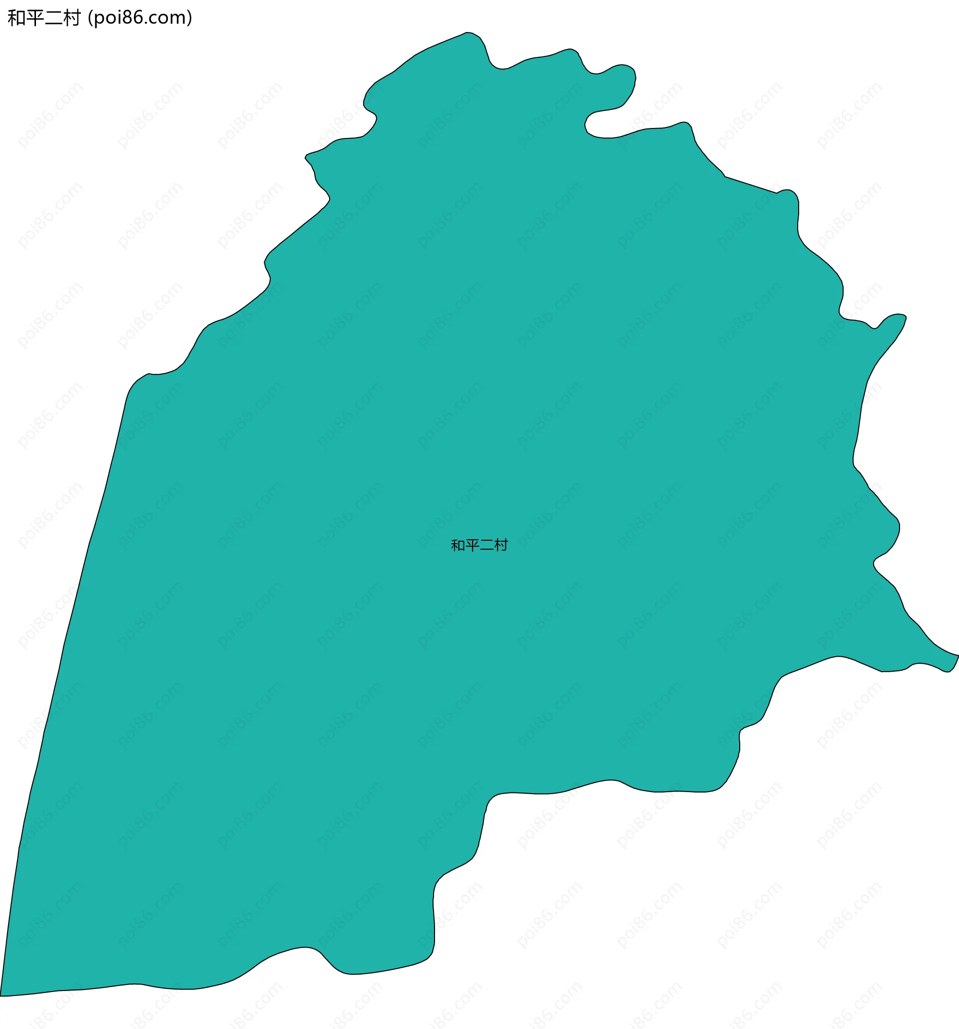 和平二村边界地图