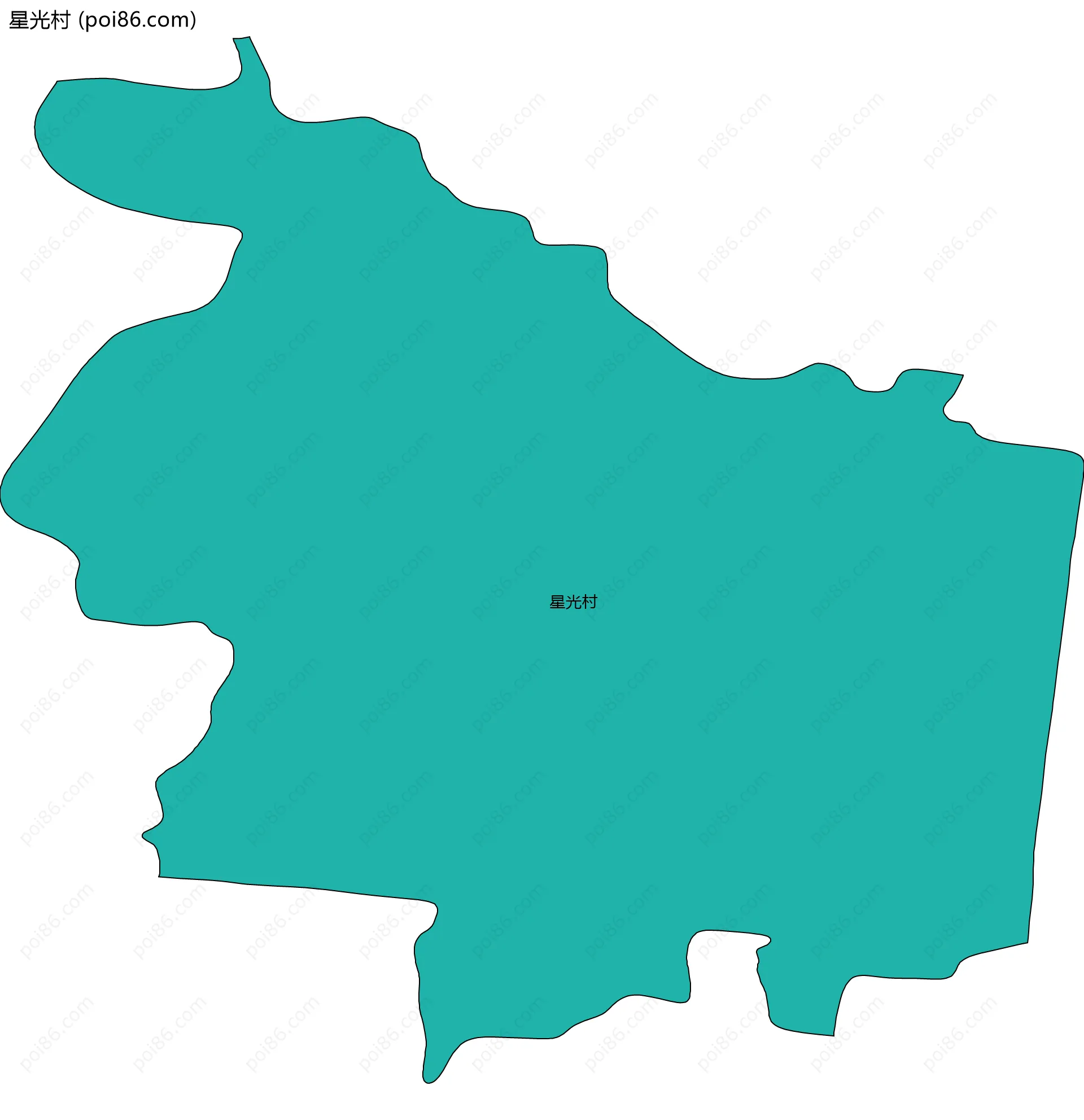 星光村边界地图