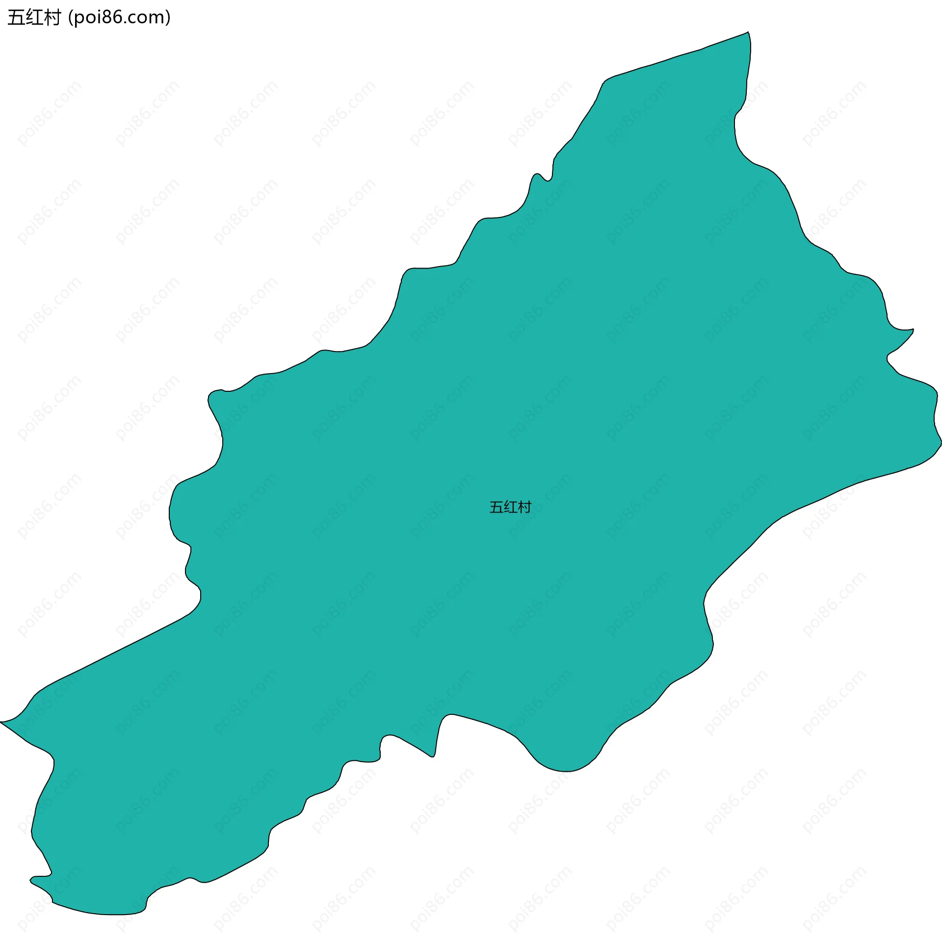 五红村边界地图