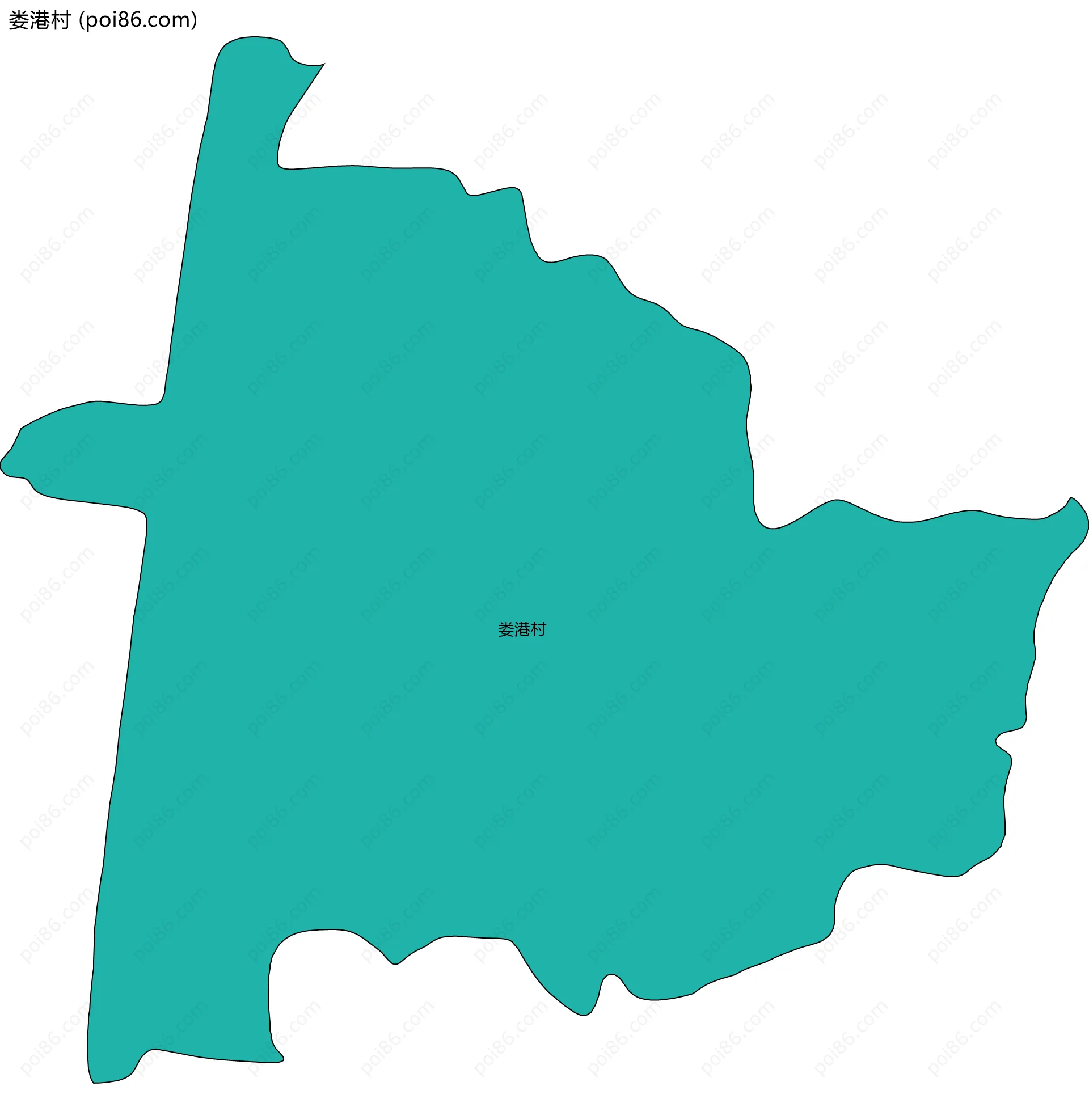 娄港村边界地图