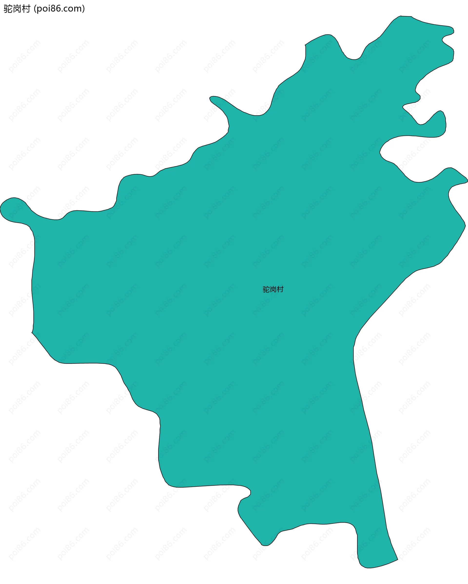 驼岗村边界地图