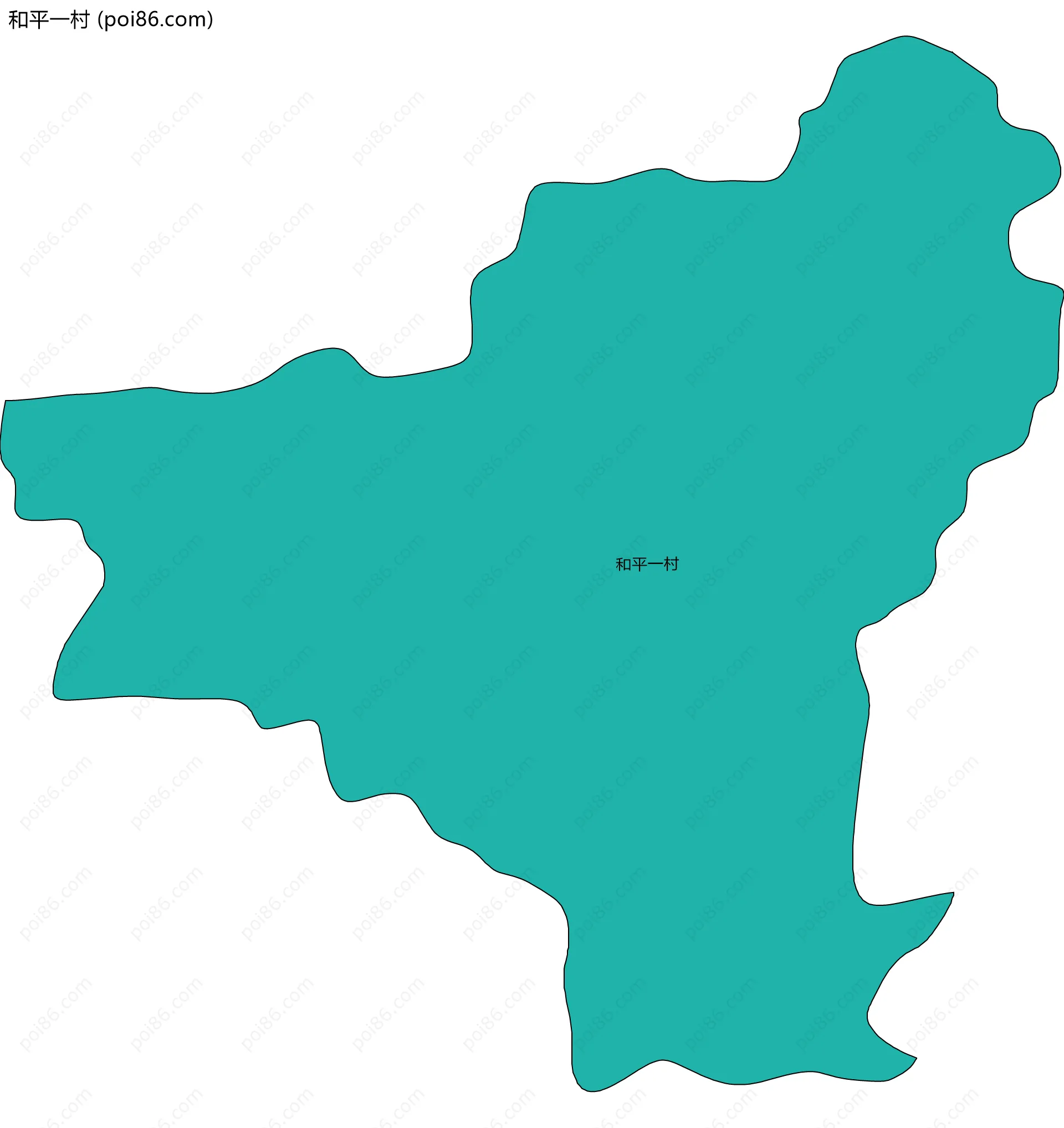 和平一村边界地图