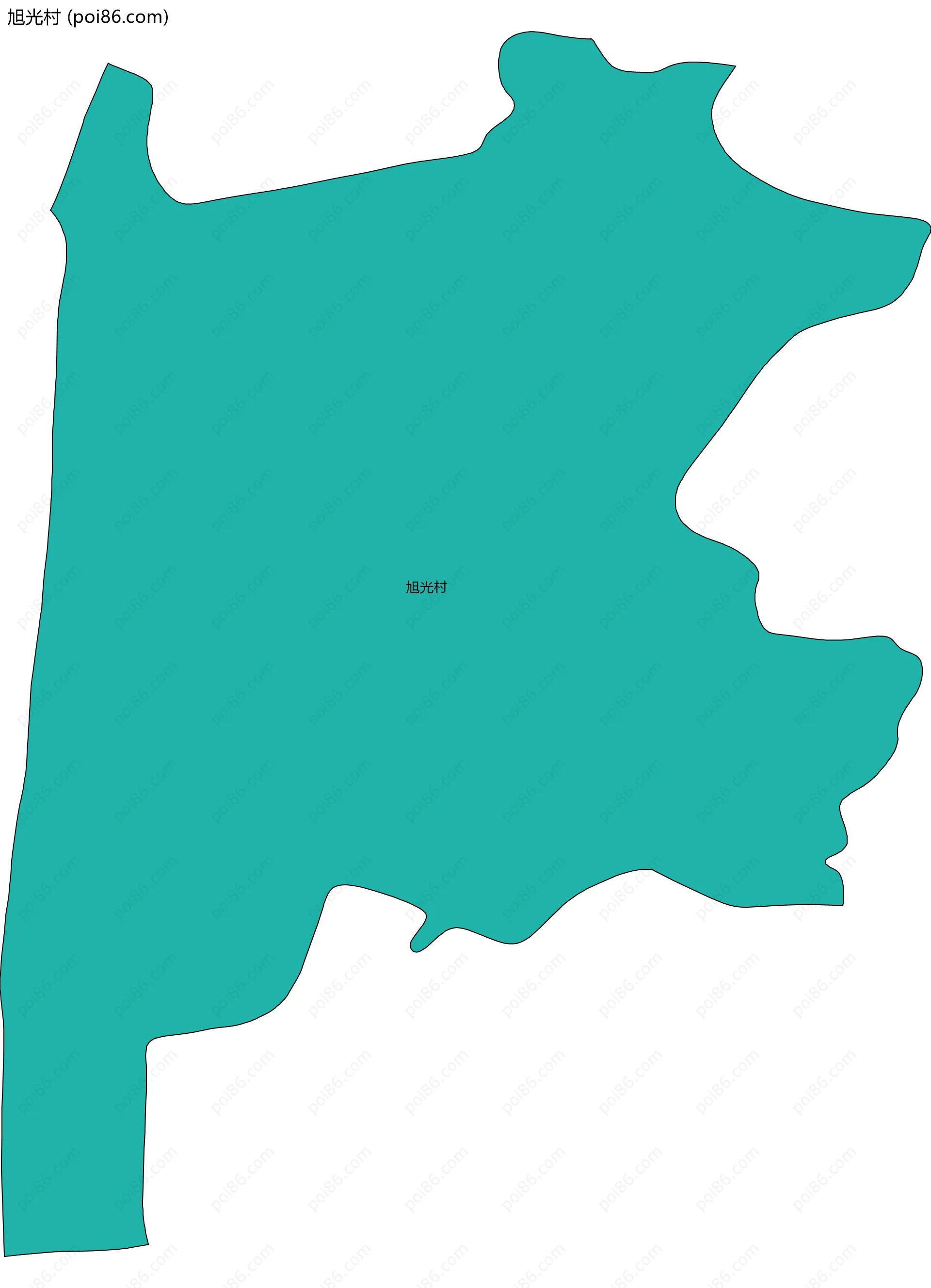 旭光村边界地图