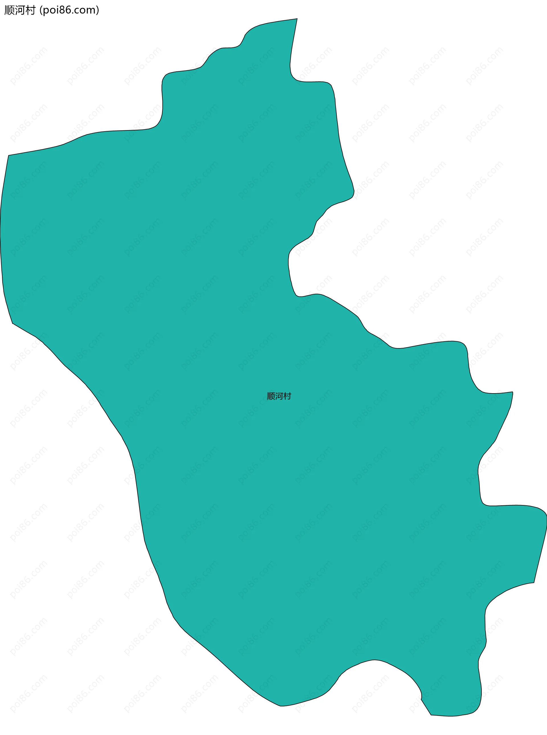 顺河村边界地图