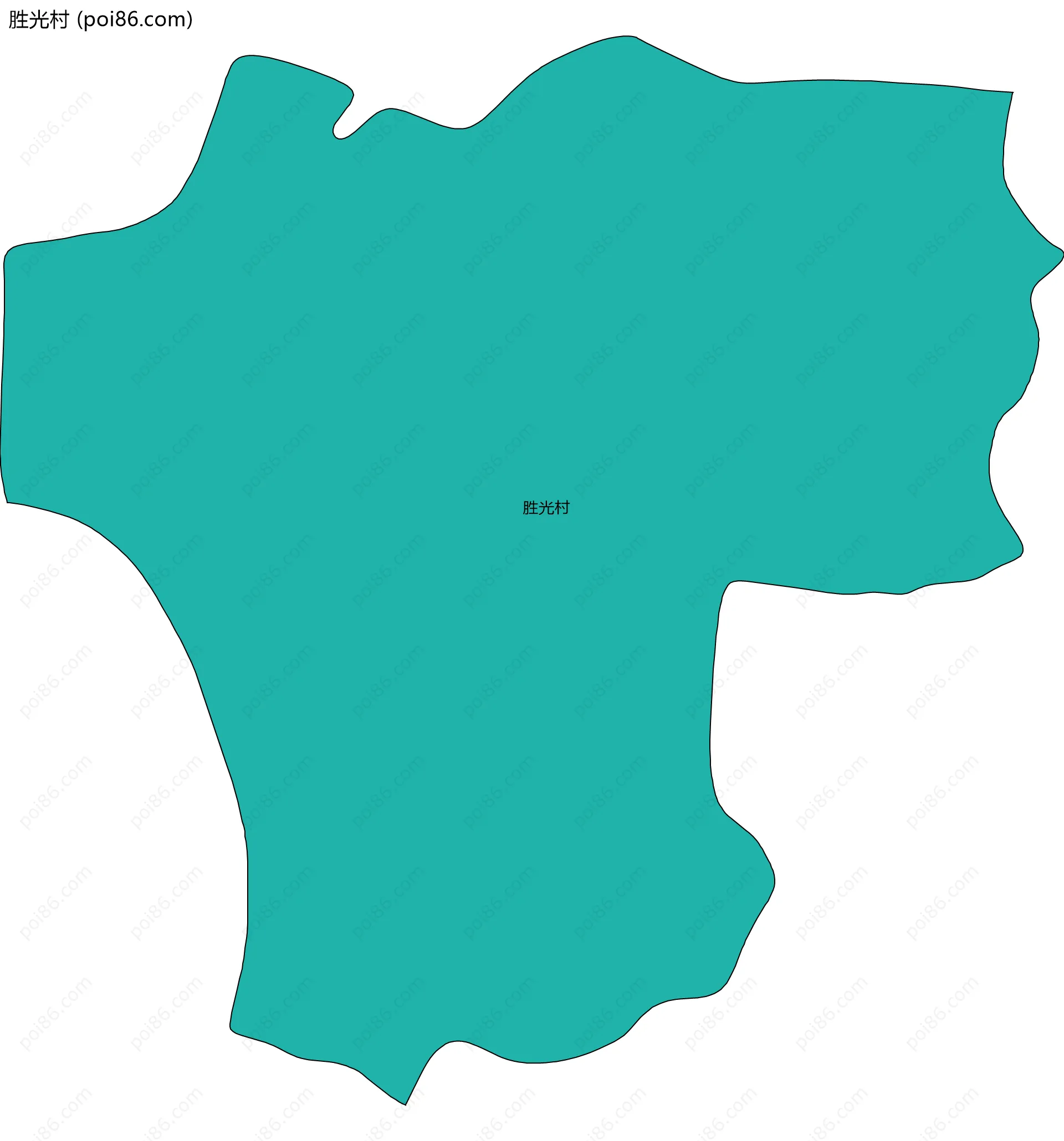 胜光村边界地图