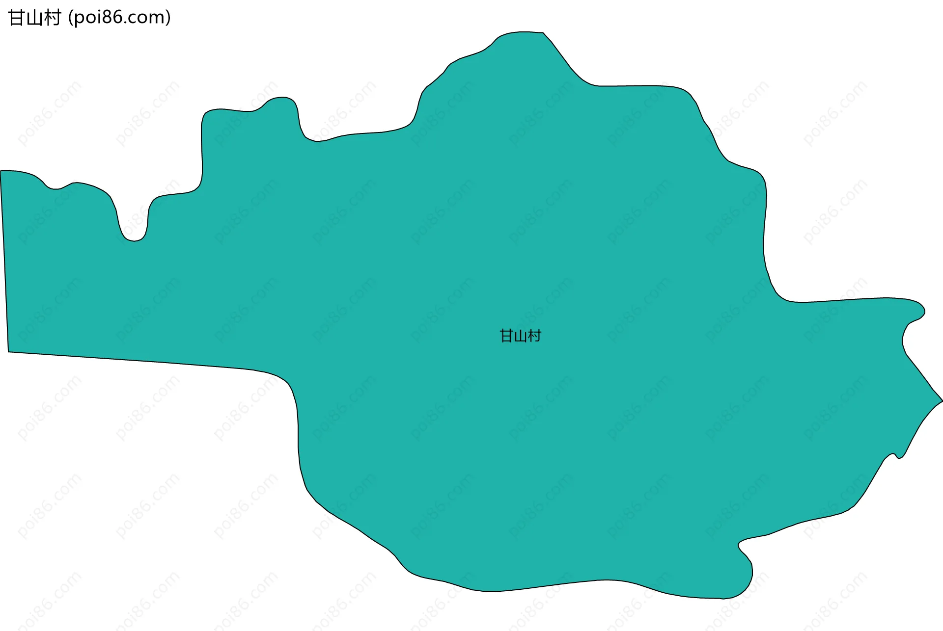 甘山村边界地图