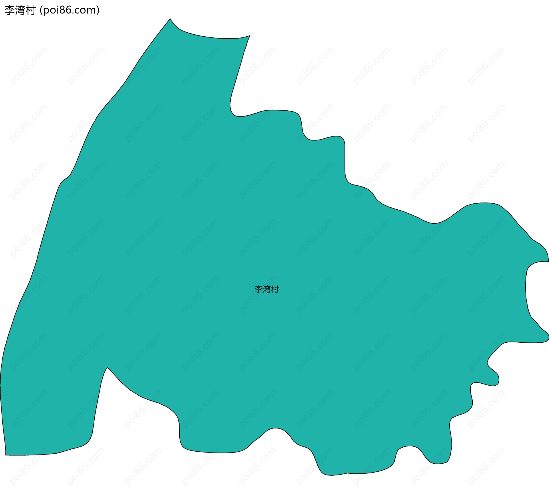 李湾村边界地图