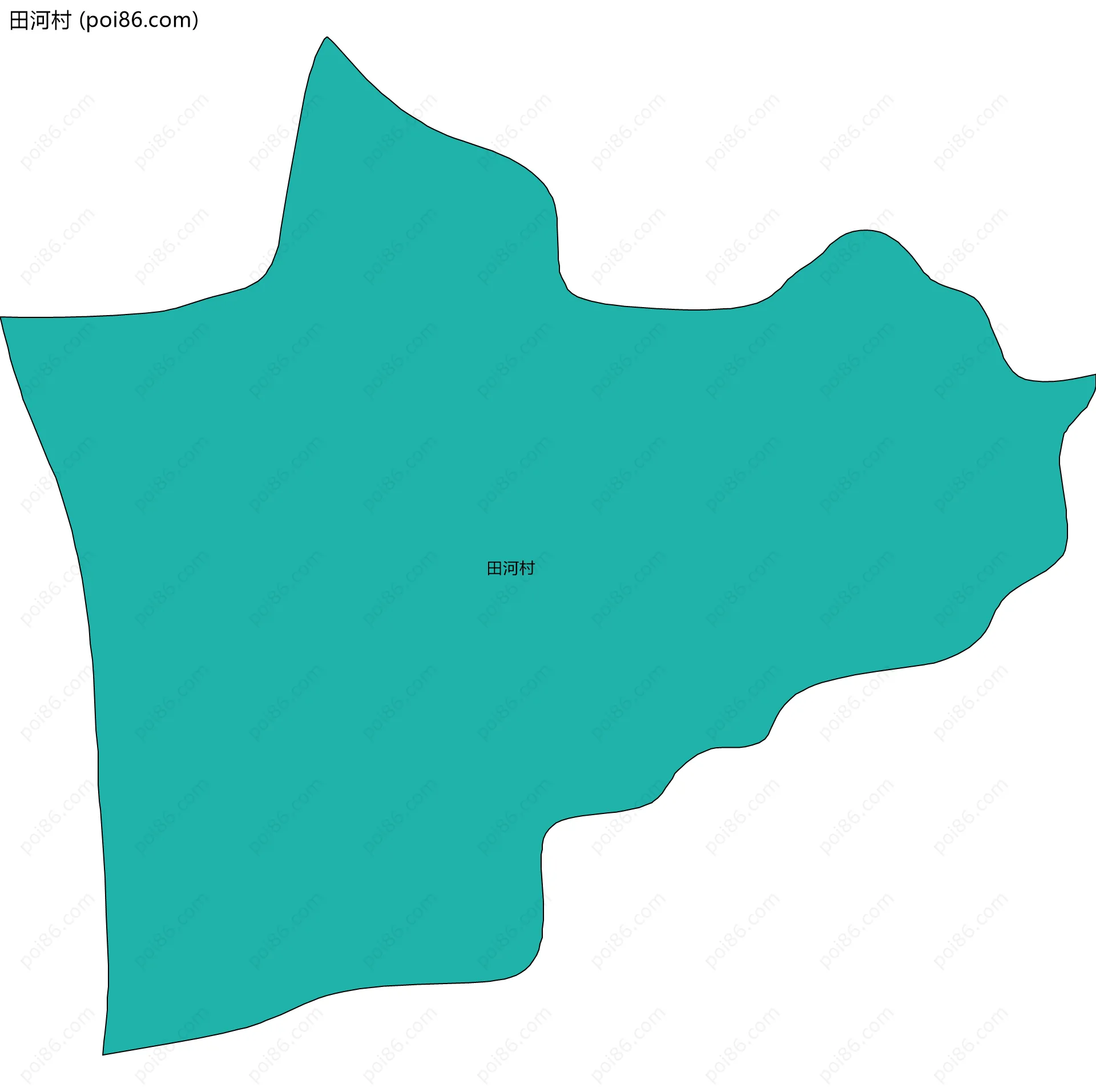 田河村边界地图