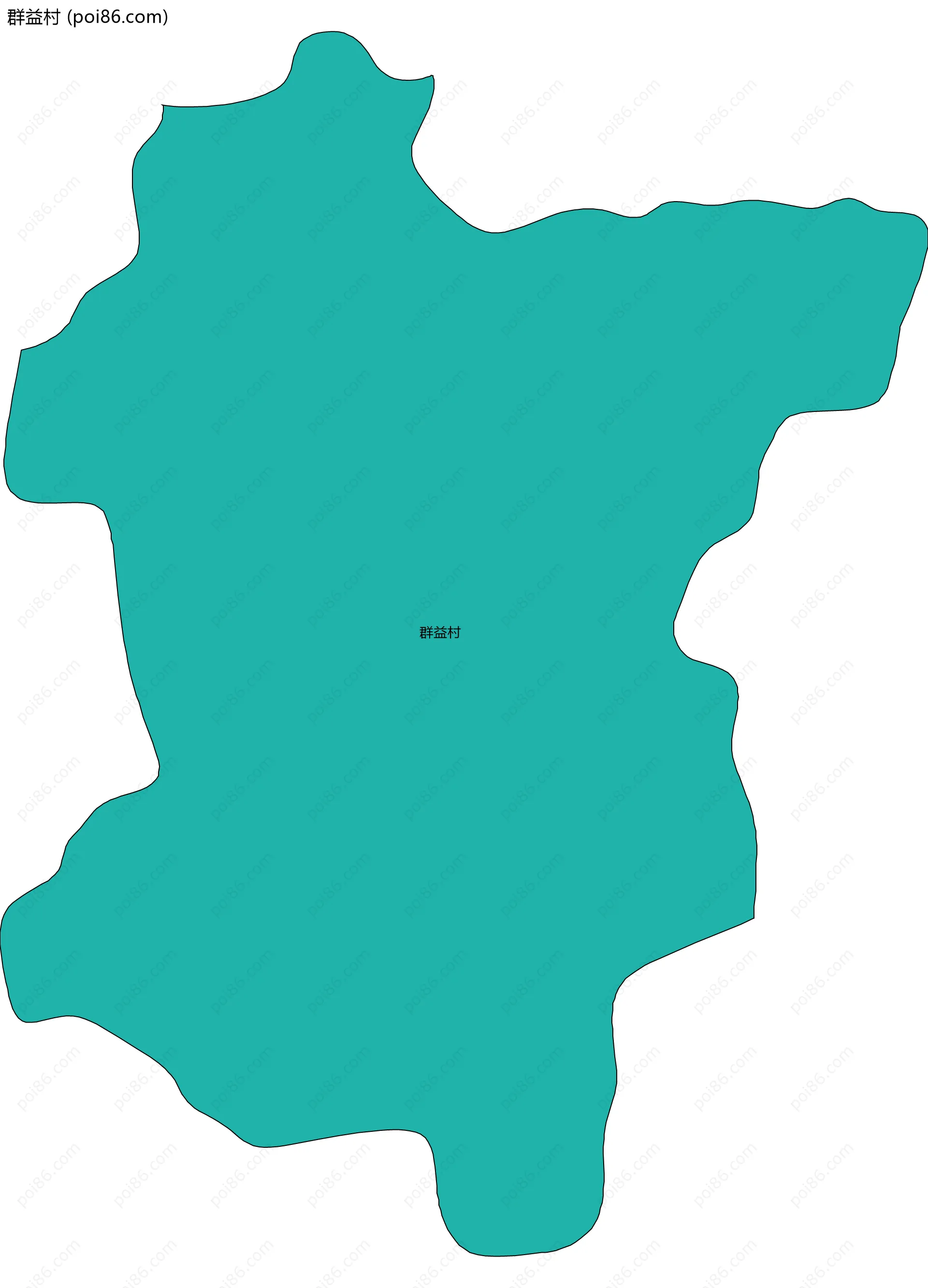 群益村边界地图