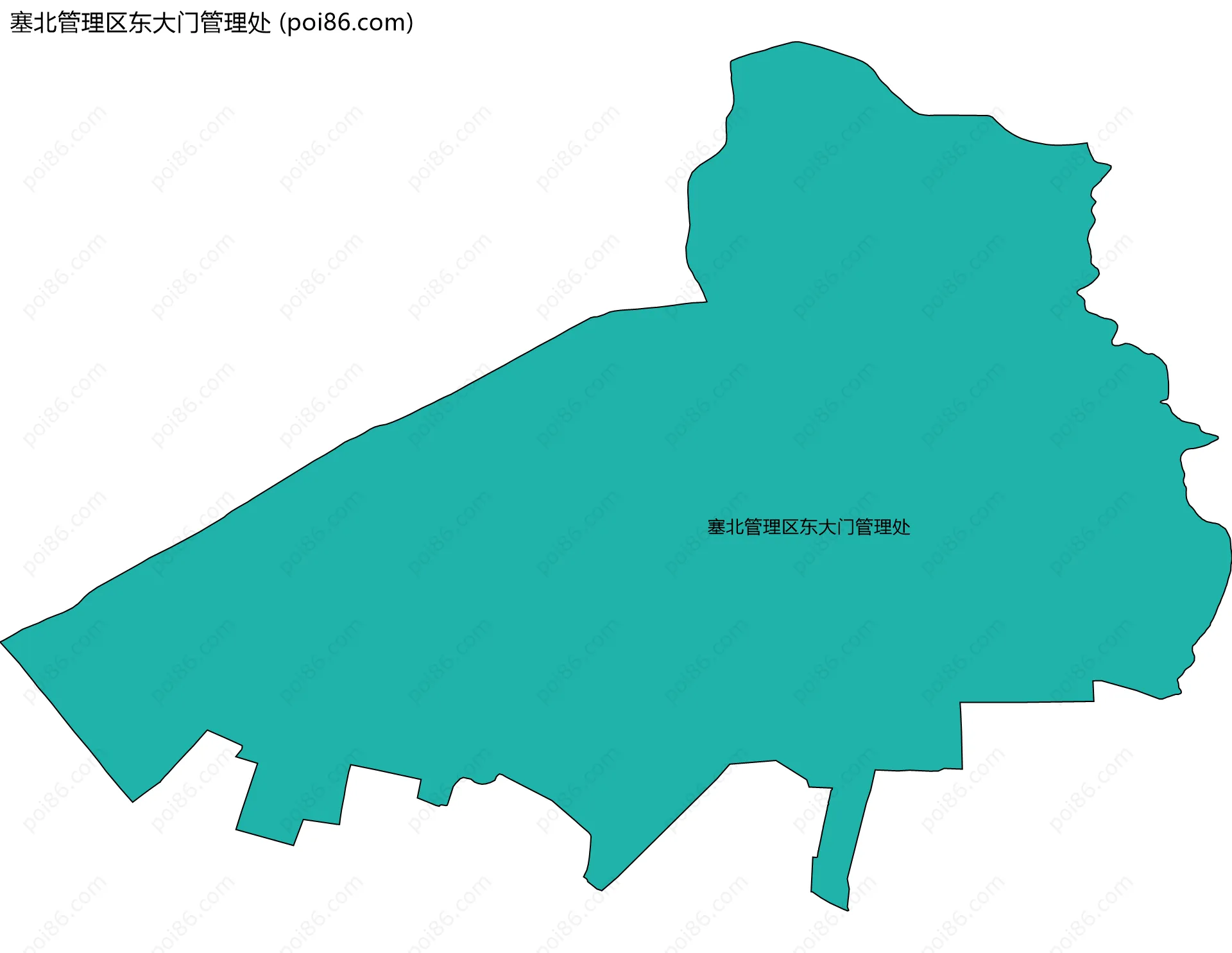 塞北管理区东大门管理处边界地图