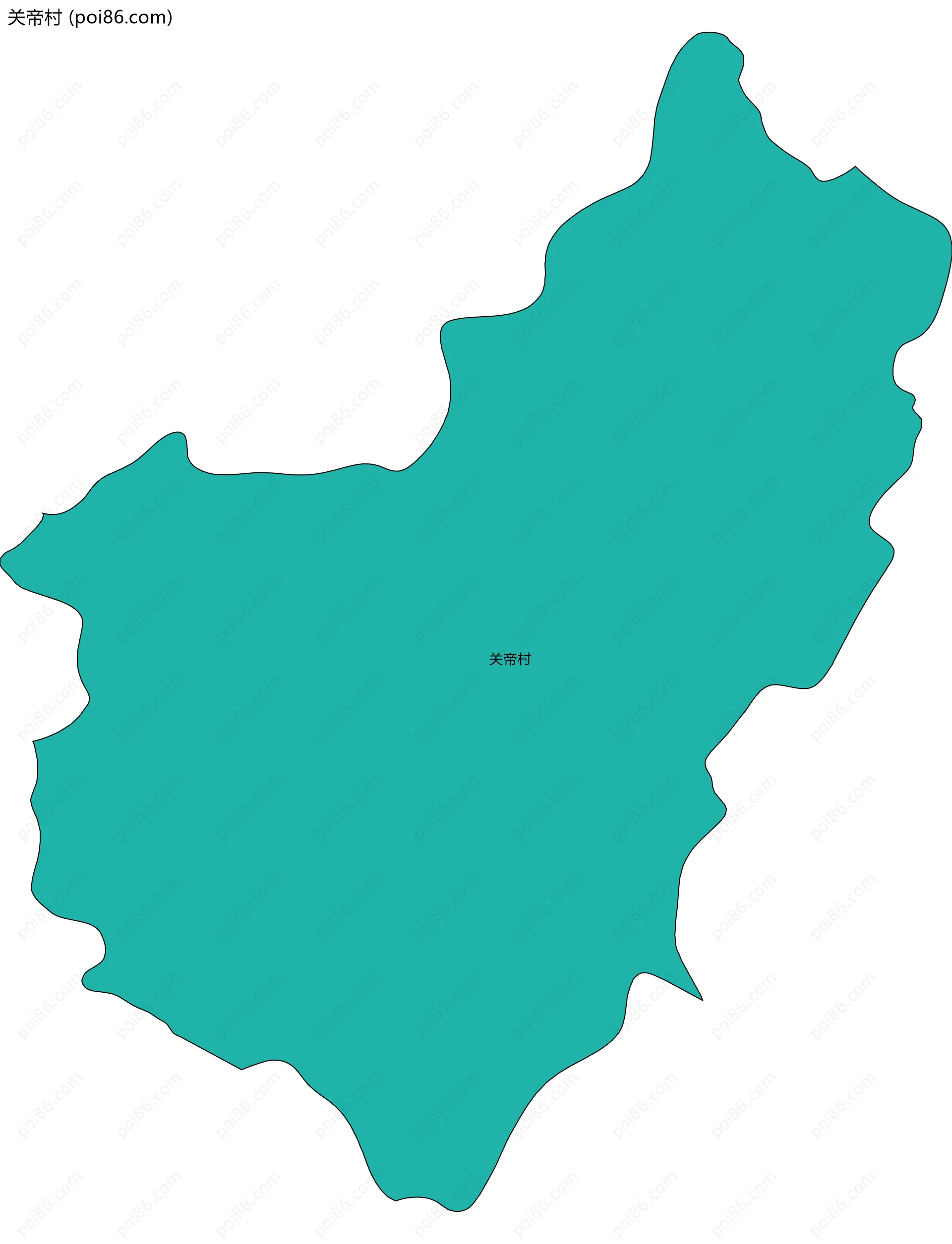 关帝村边界地图