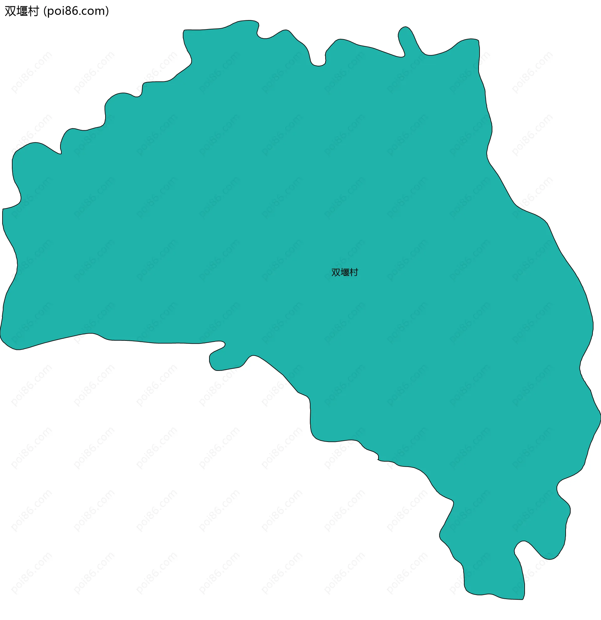 双堰村边界地图