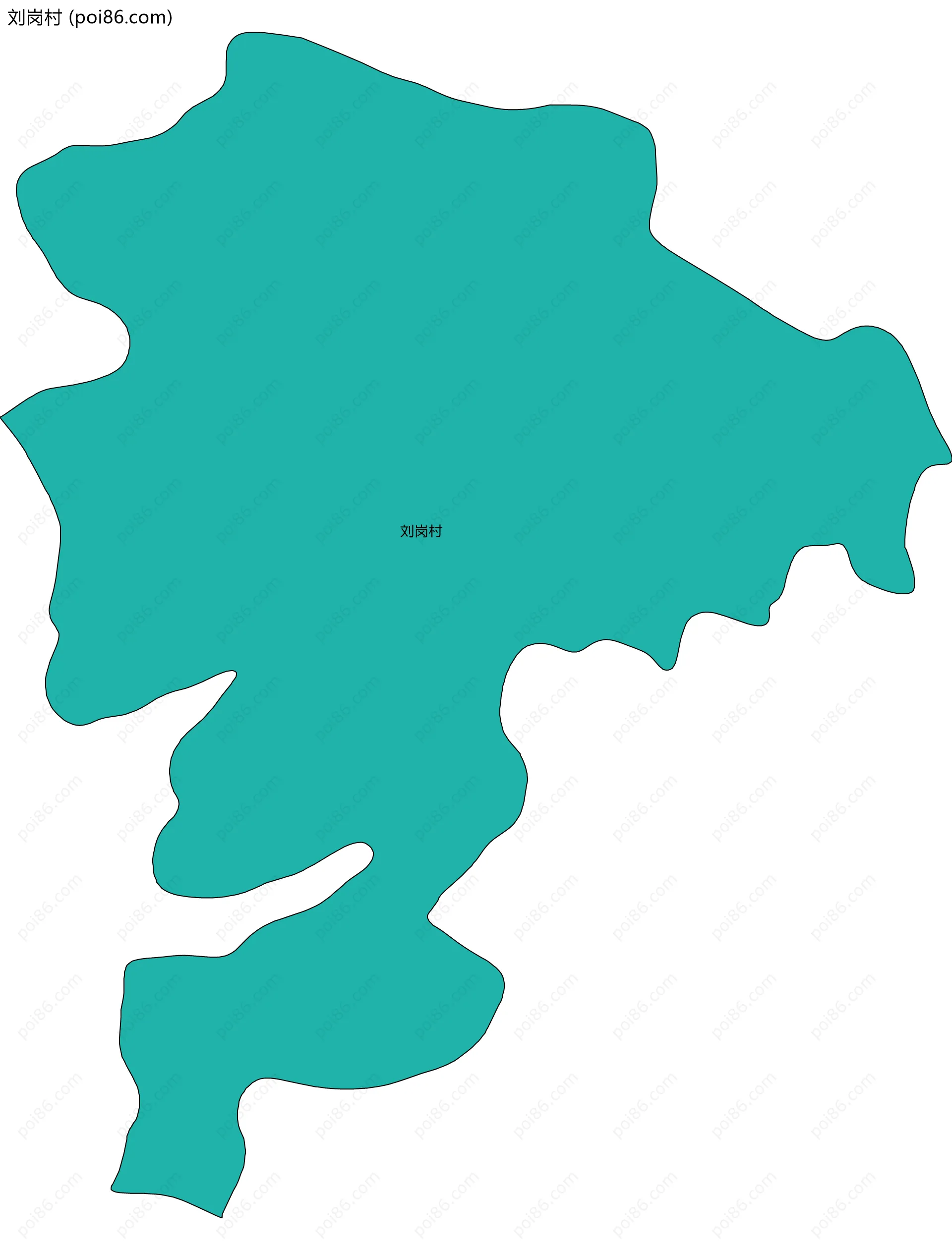 刘岗村边界地图