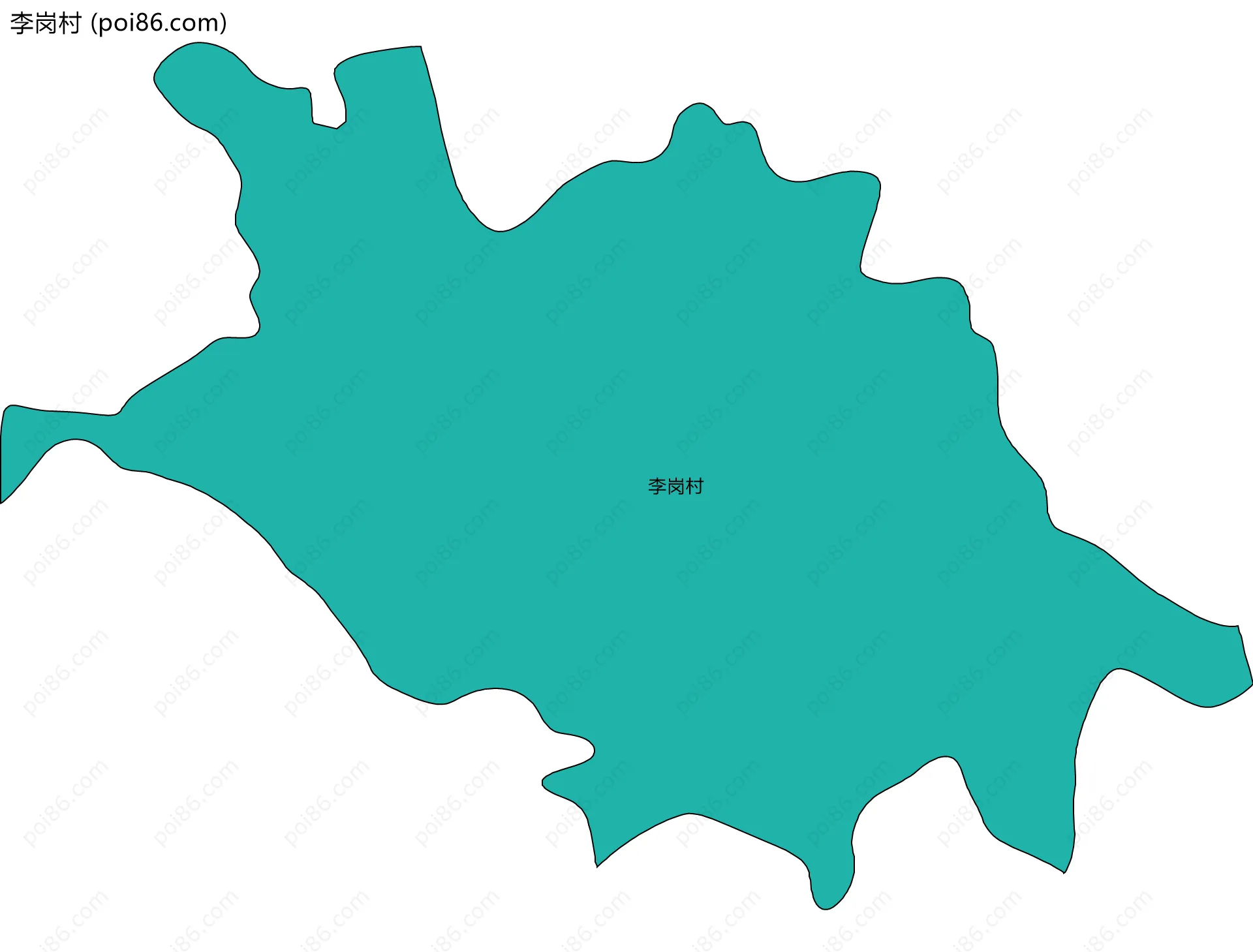 李岗村边界地图