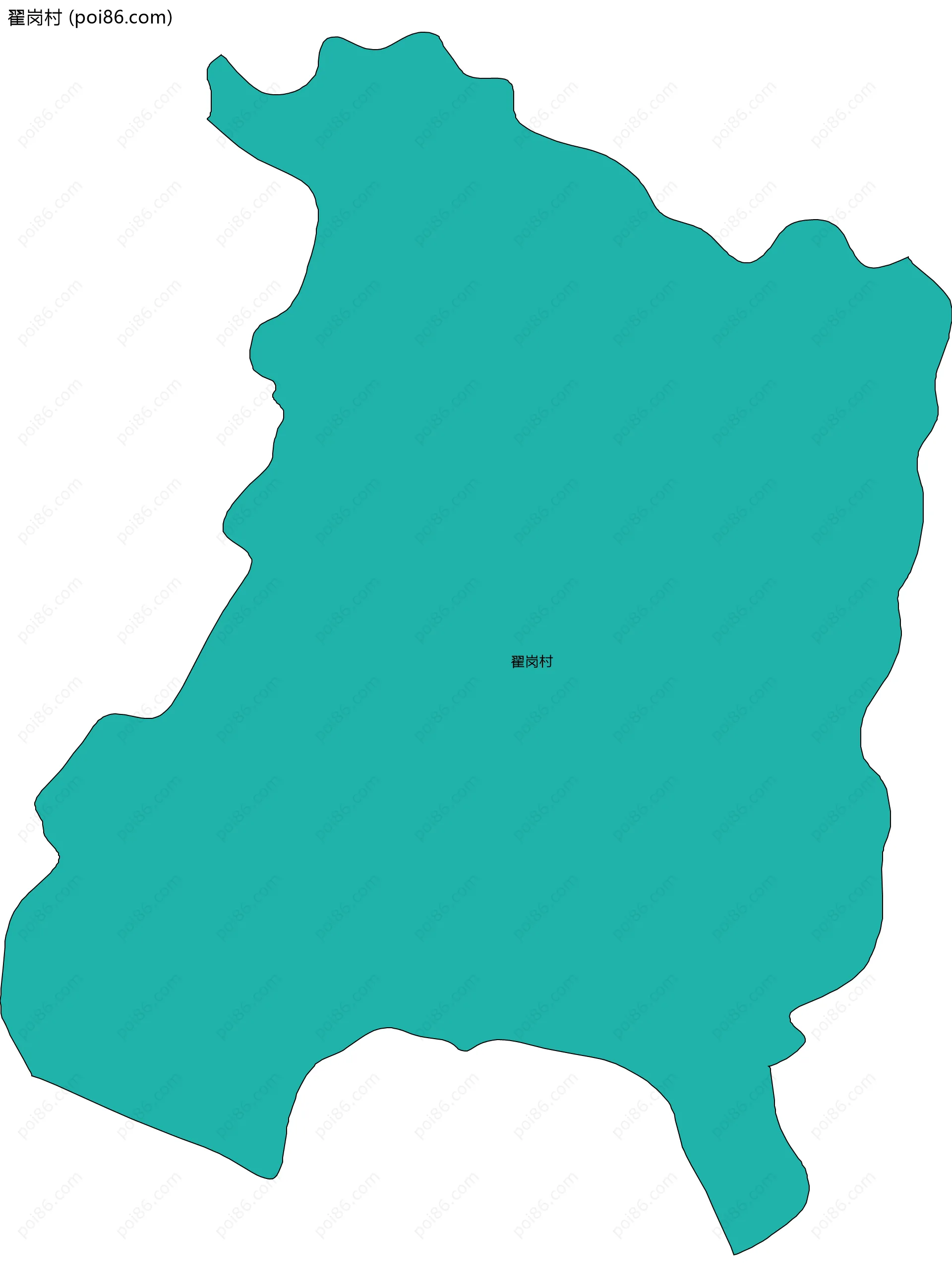 翟岗村边界地图