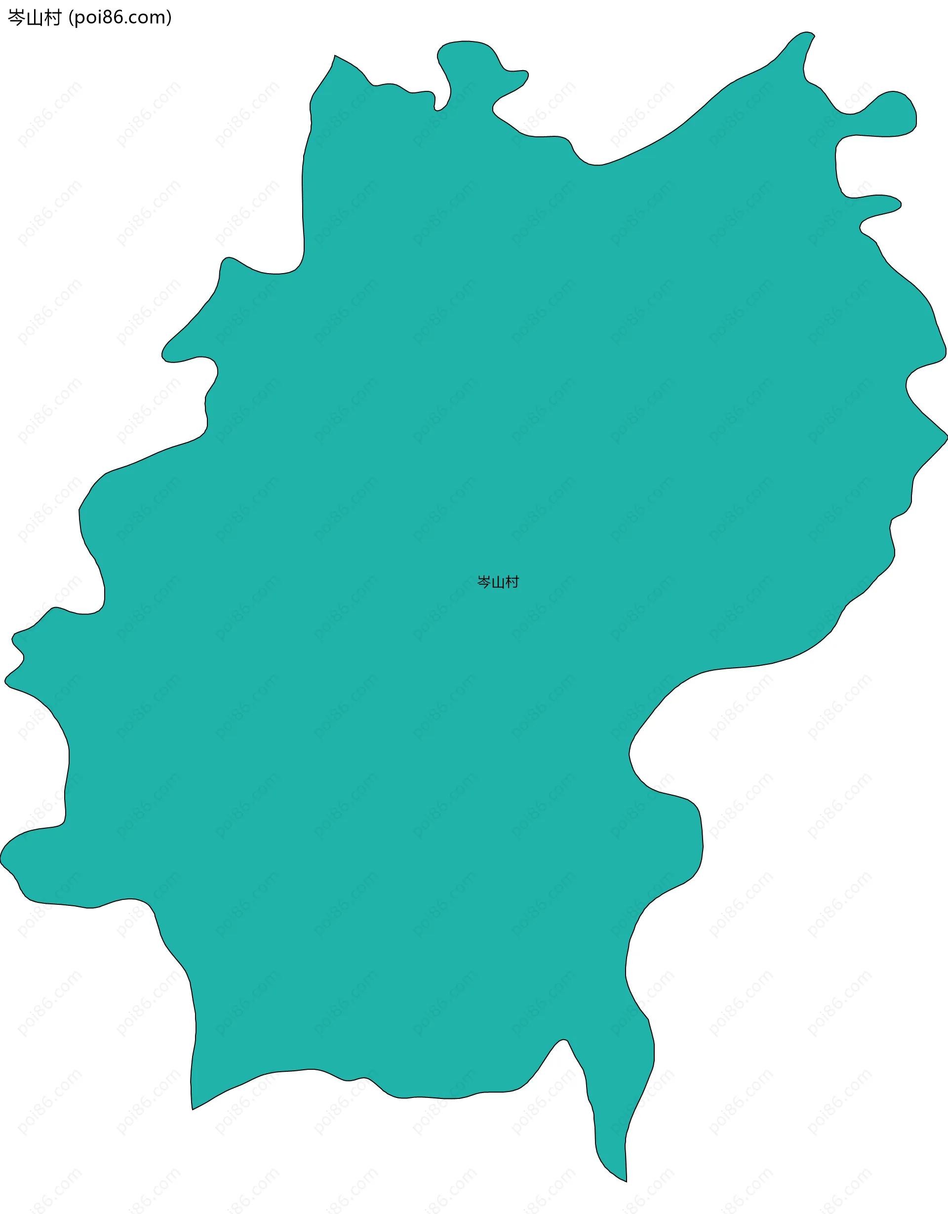 岑山村边界地图