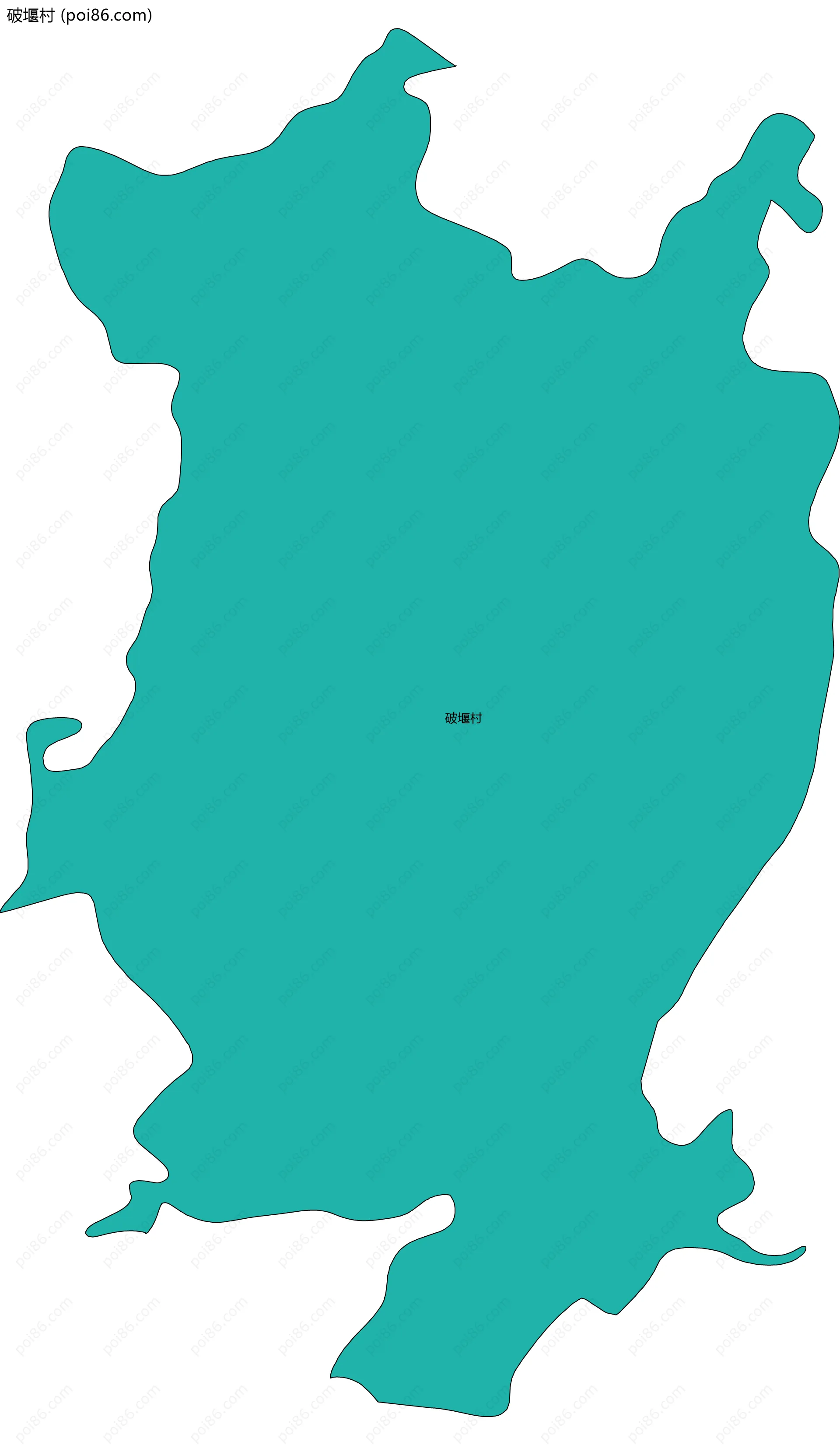 破堰村边界地图