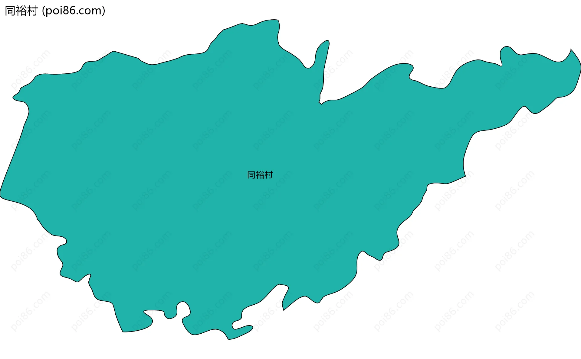 同裕村边界地图