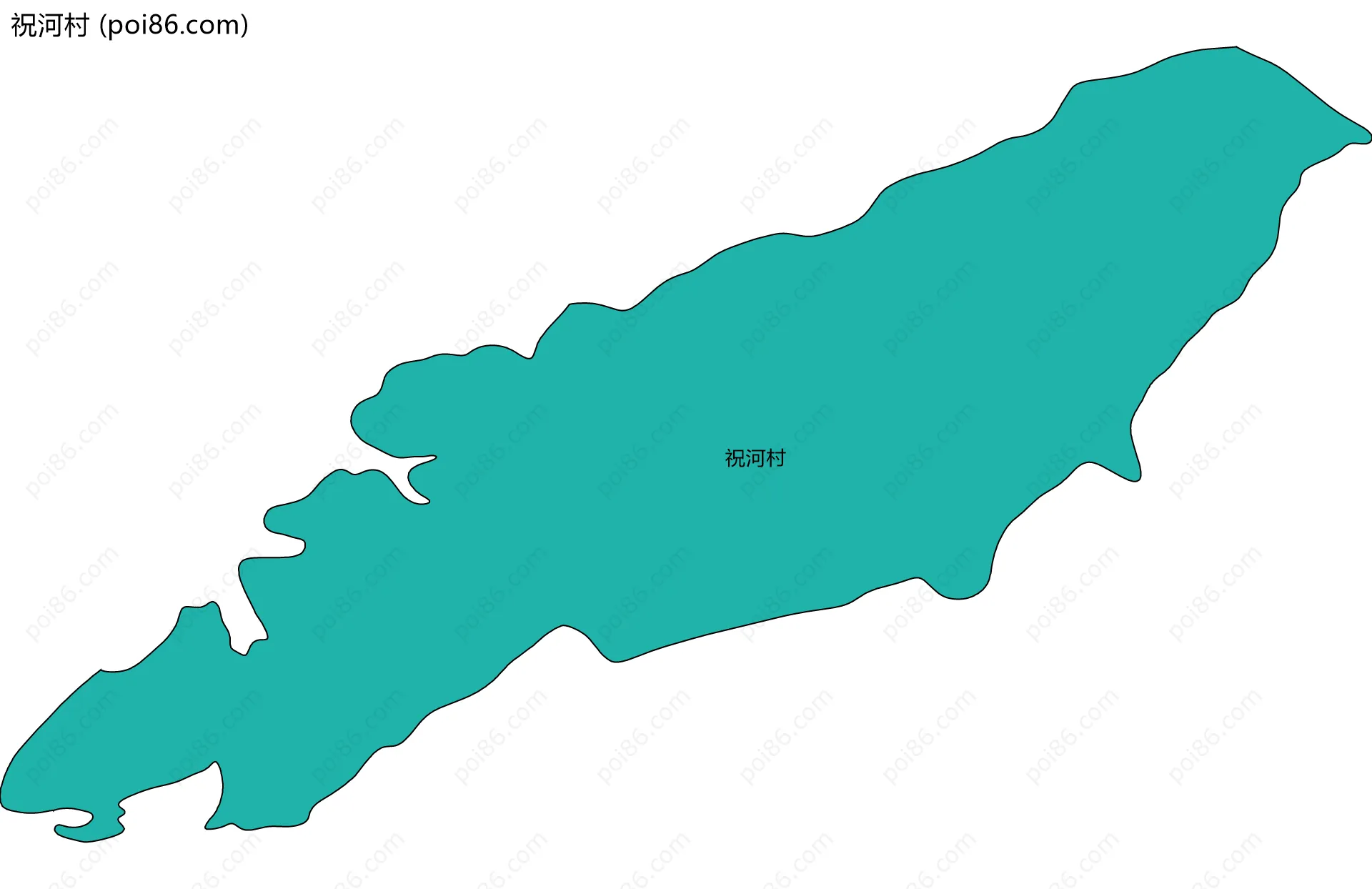 祝河村边界地图