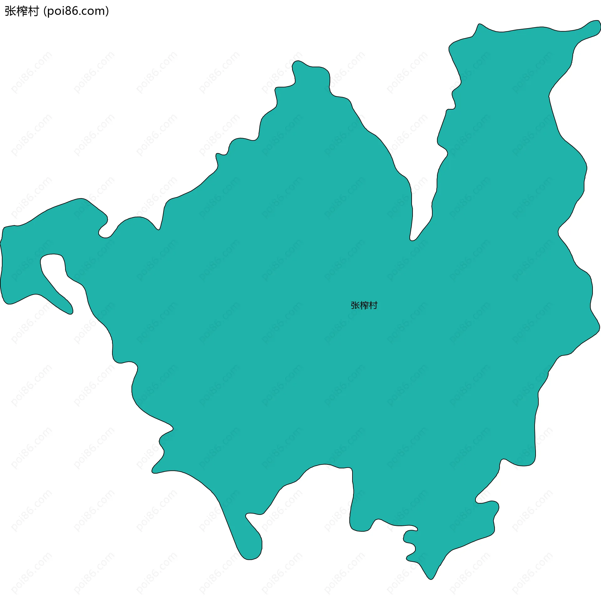 张榨村边界地图