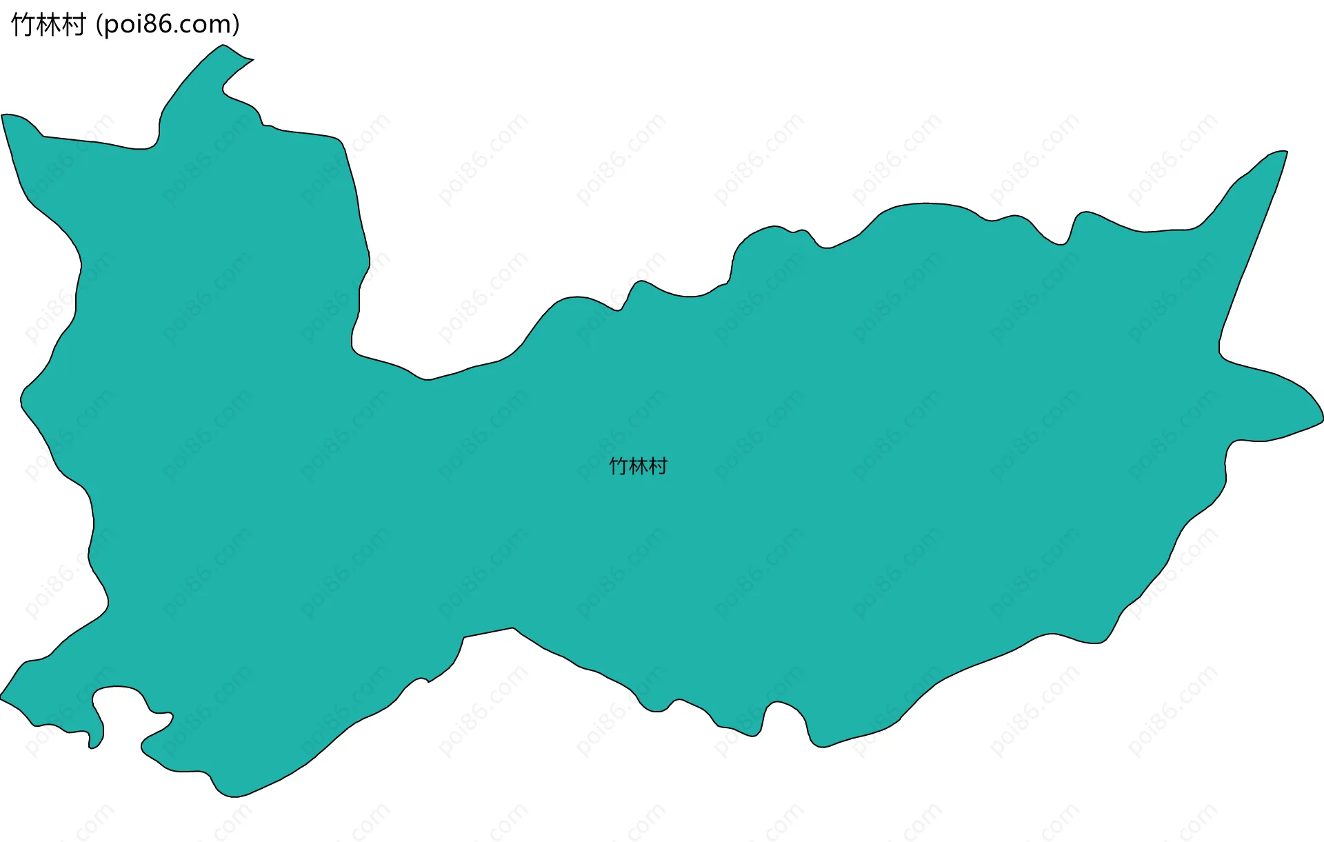 竹林村边界地图