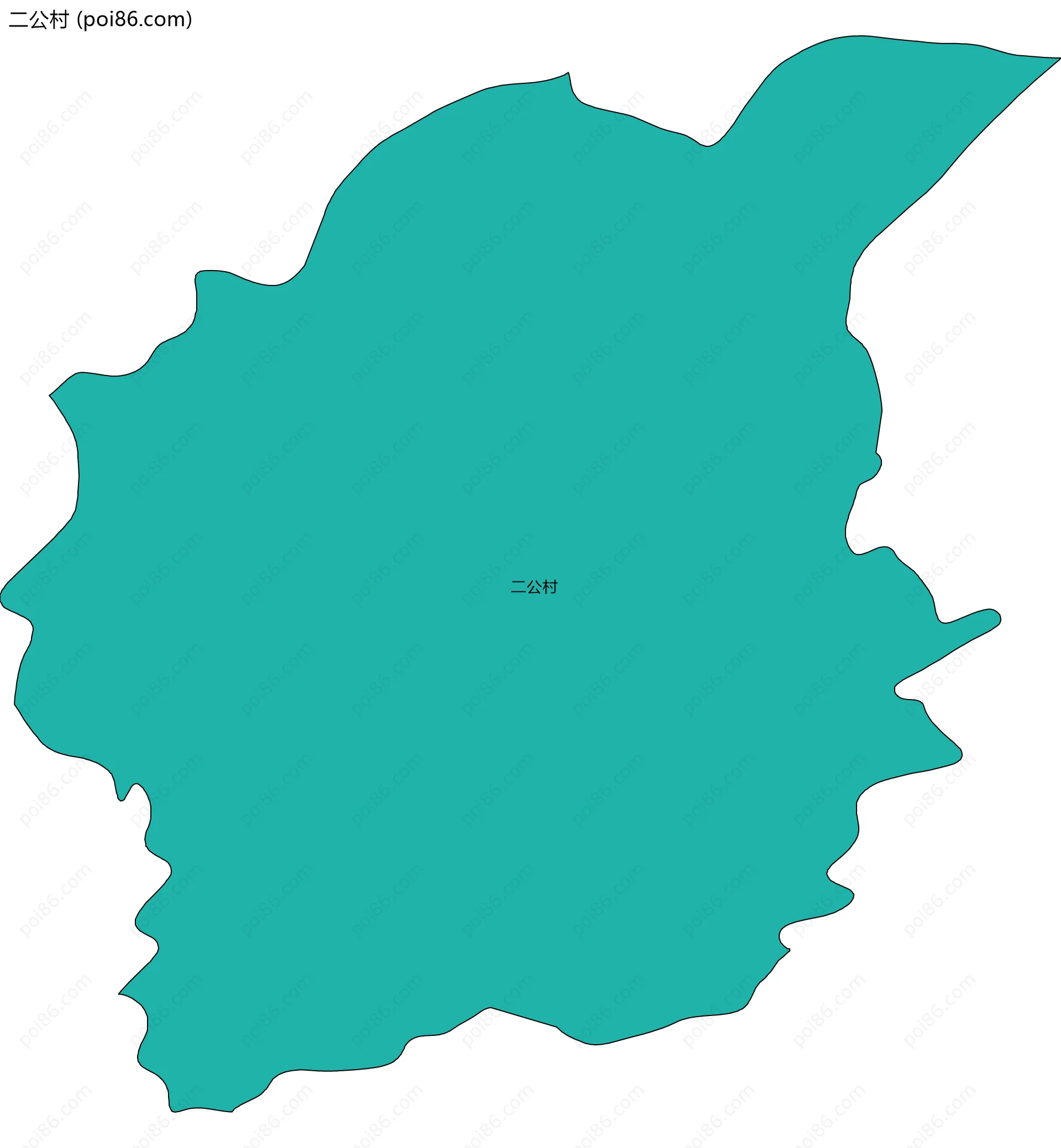 二公村边界地图