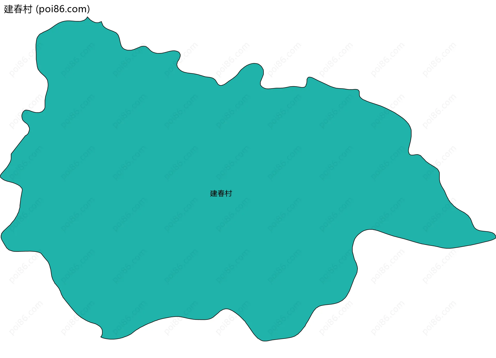 建春村边界地图