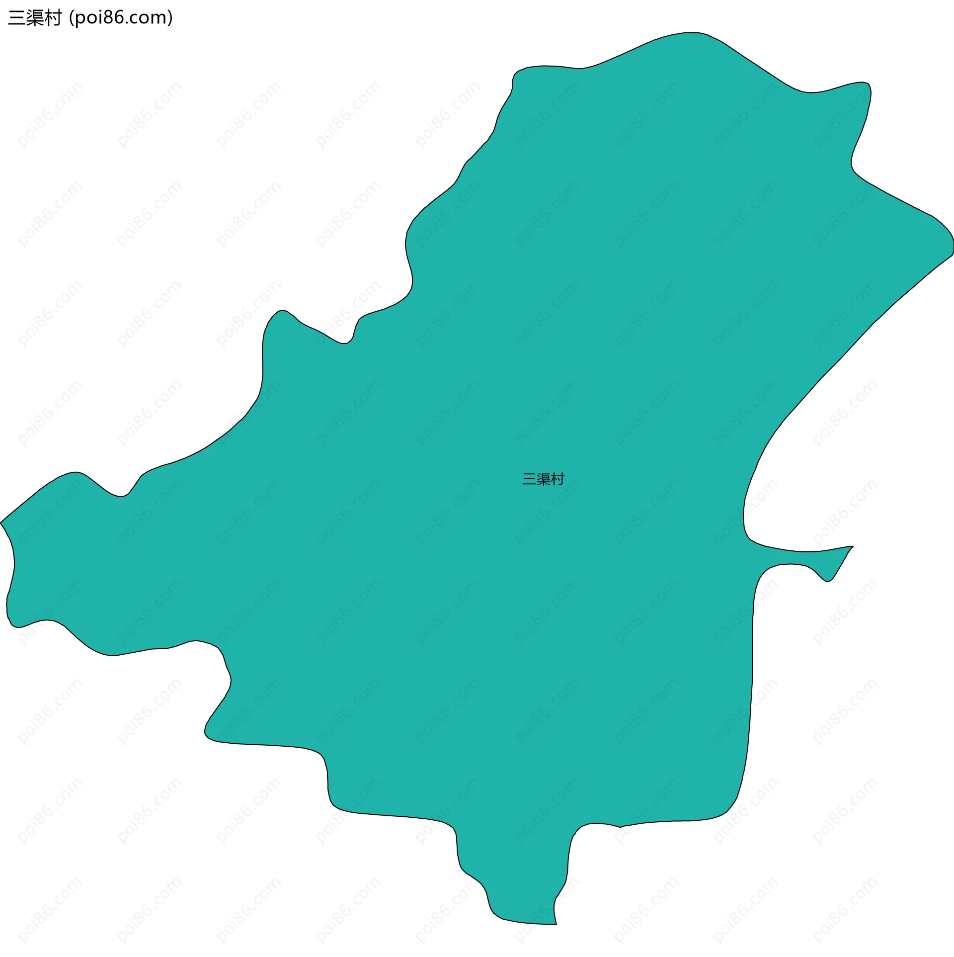 三渠村边界地图