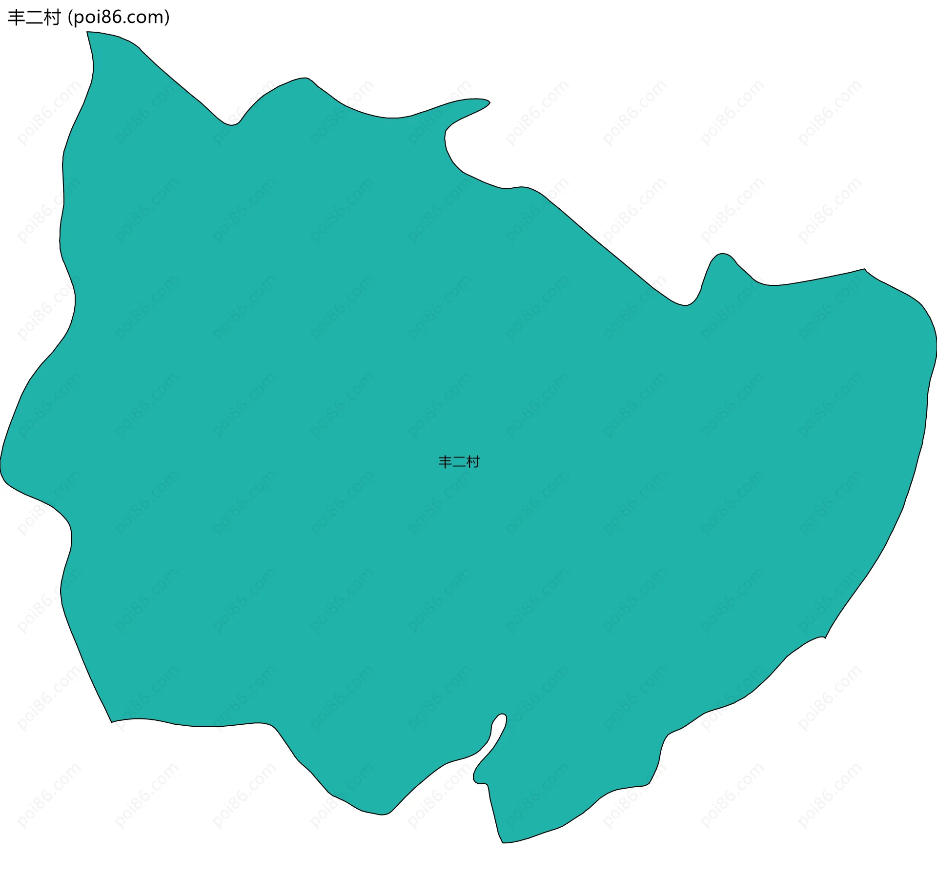 丰二村边界地图