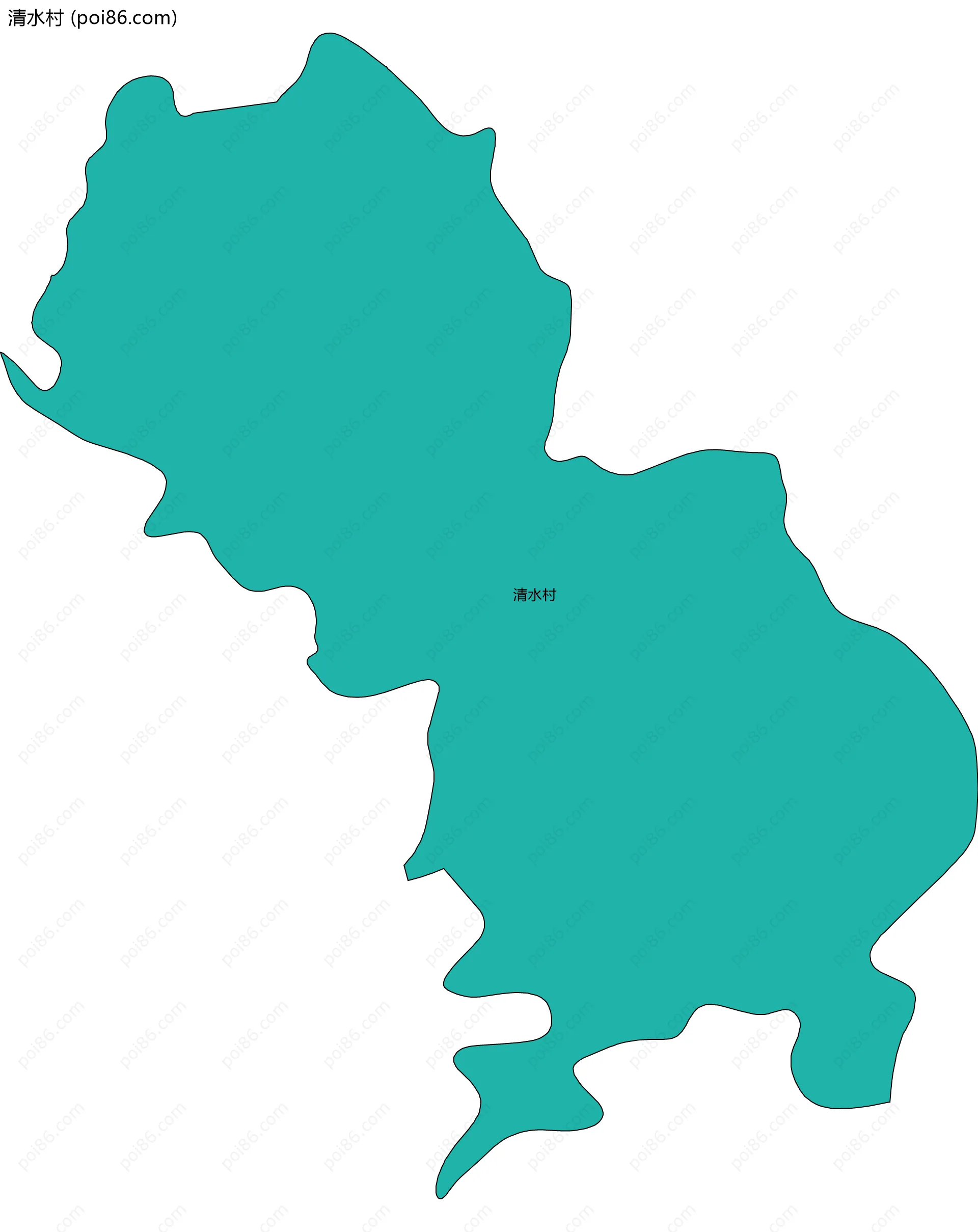 清水村边界地图