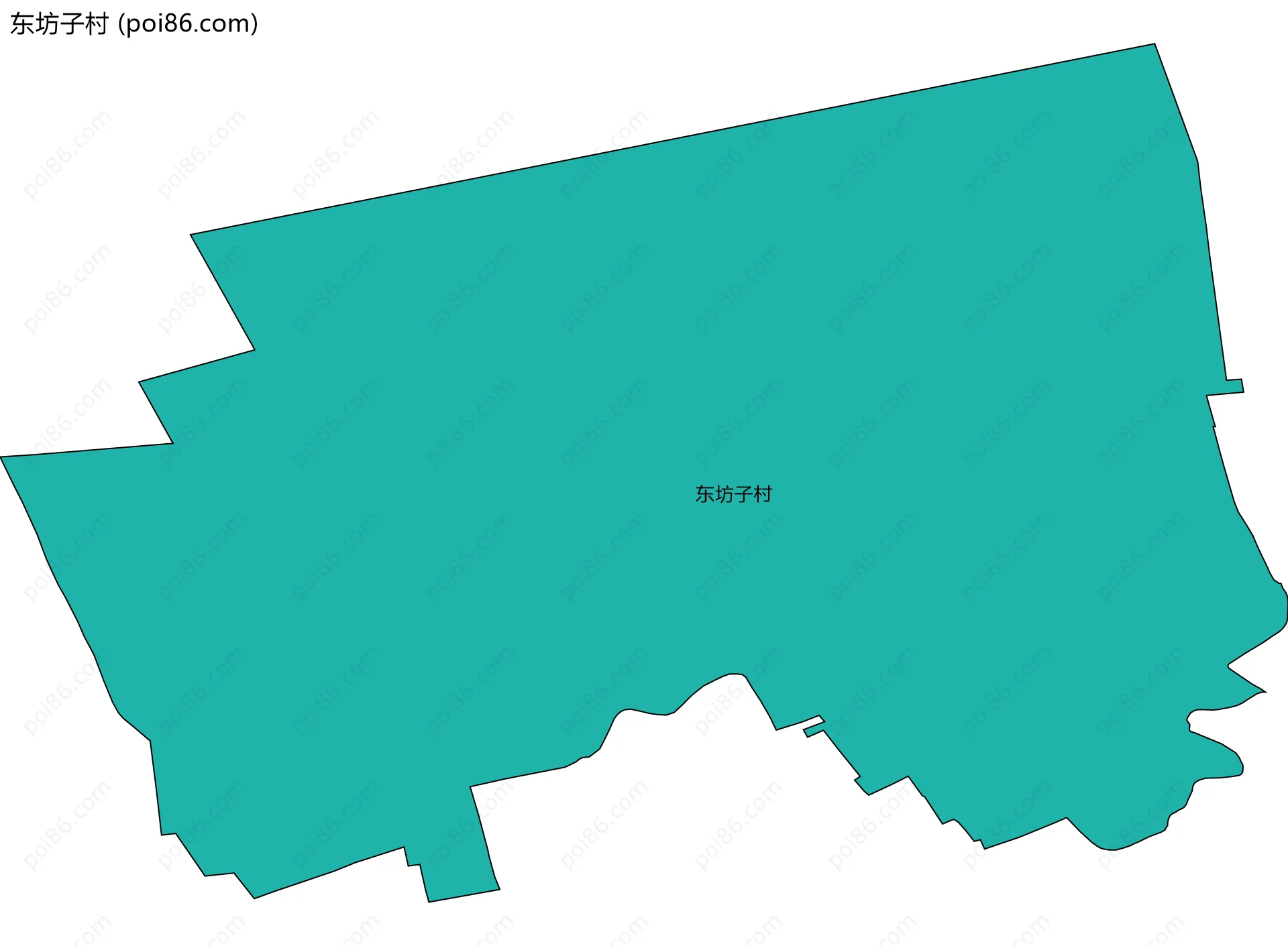 东坊子村边界地图