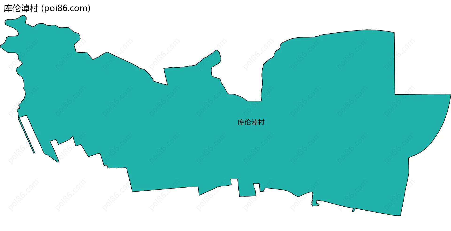 库伦淖村边界地图