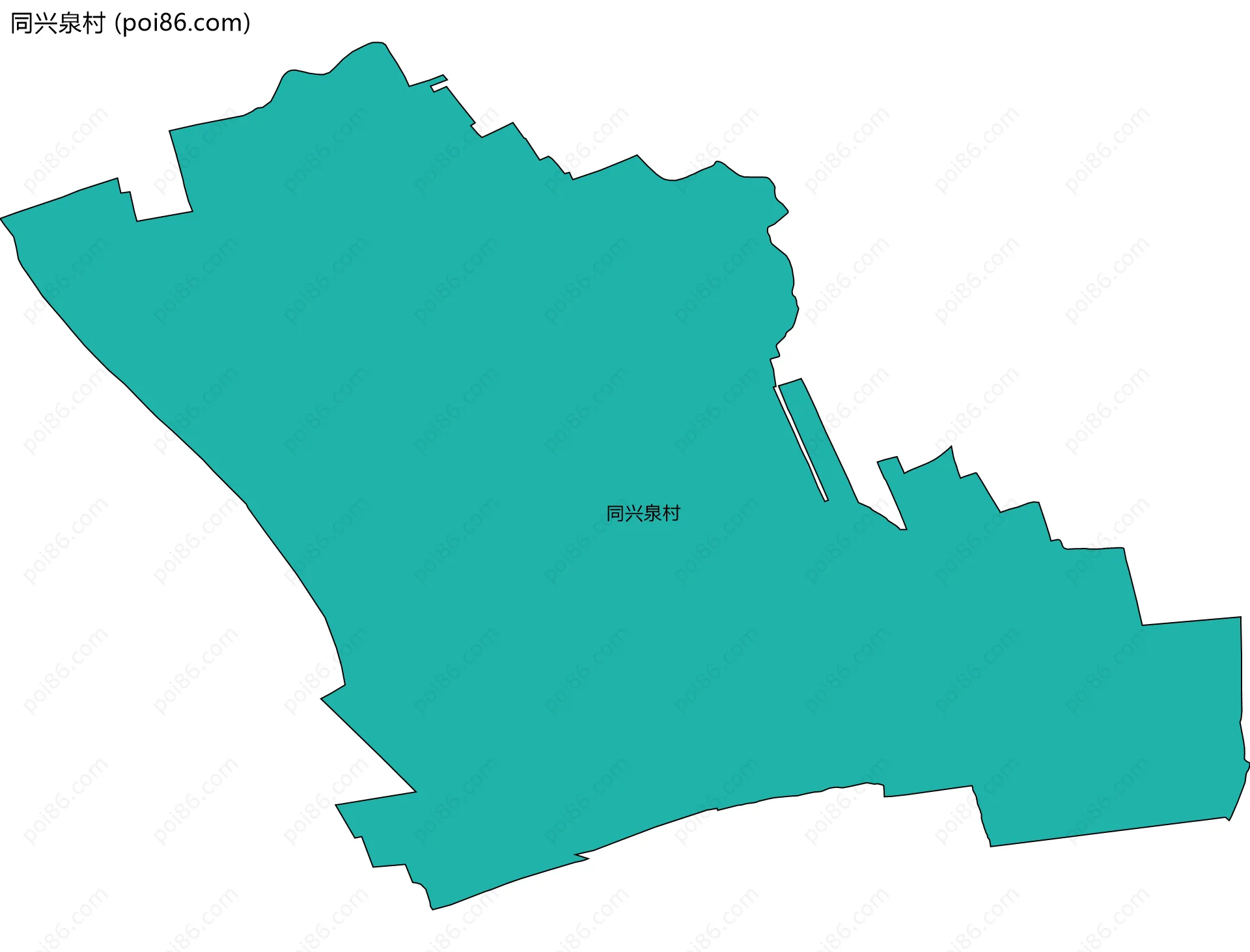 同兴泉村边界地图
