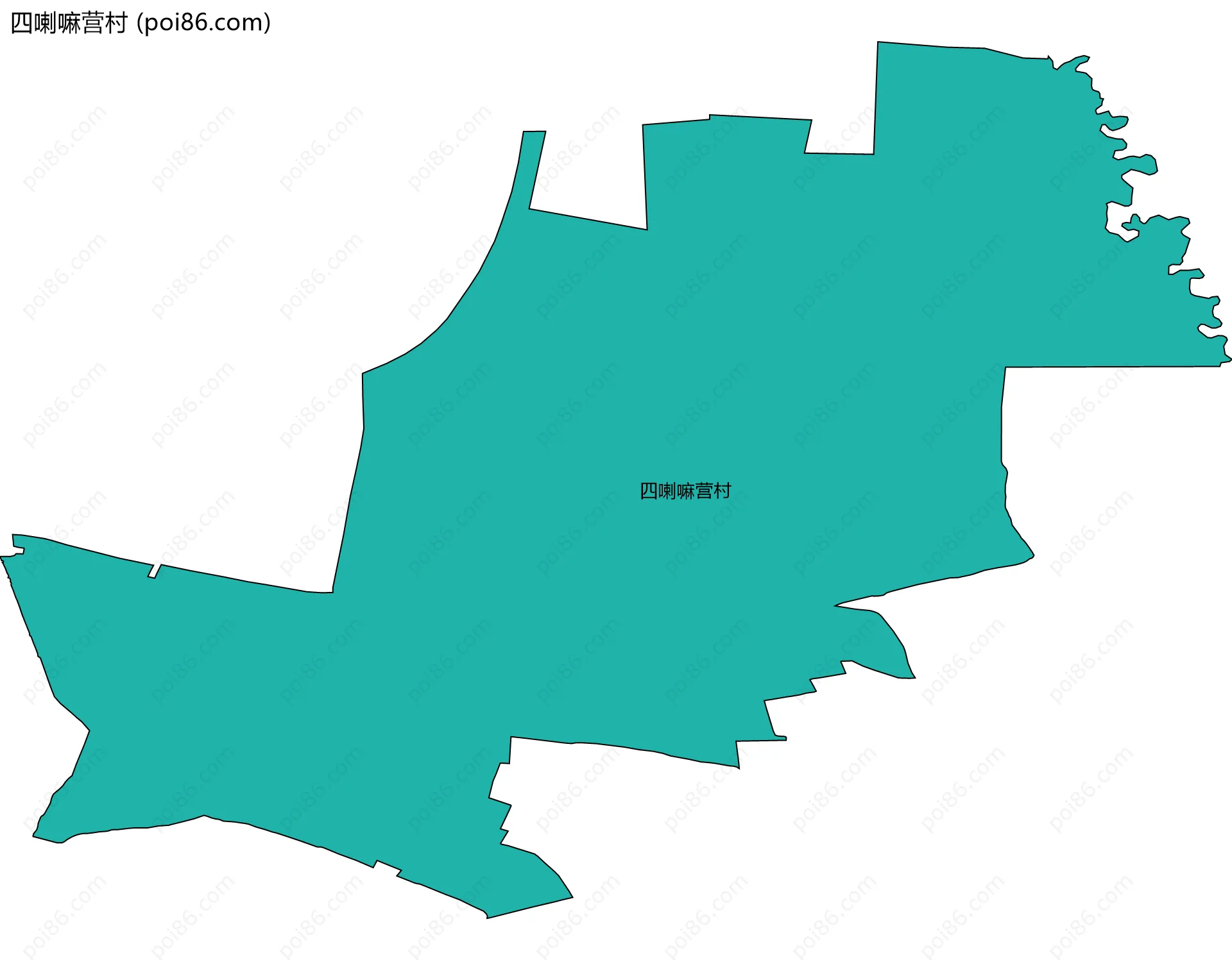 四喇嘛营村边界地图